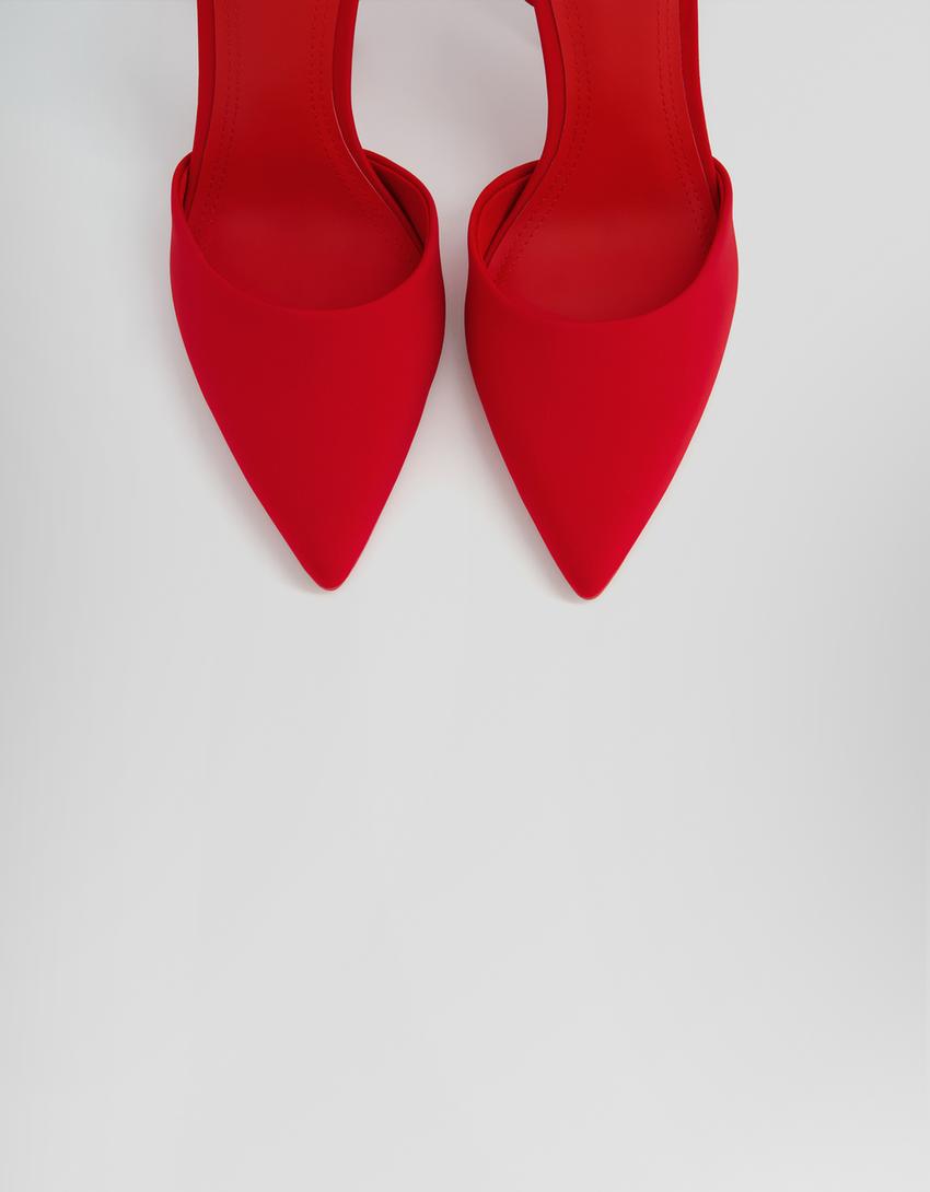 Sapato alto tipo mules pulseira-Grená-3