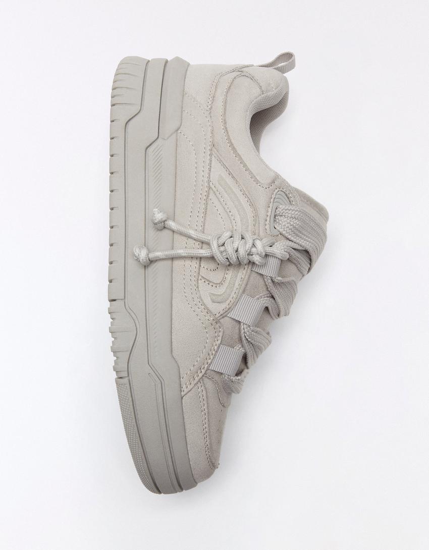 Skate-Sneaker mit dicker Sohle-Grau