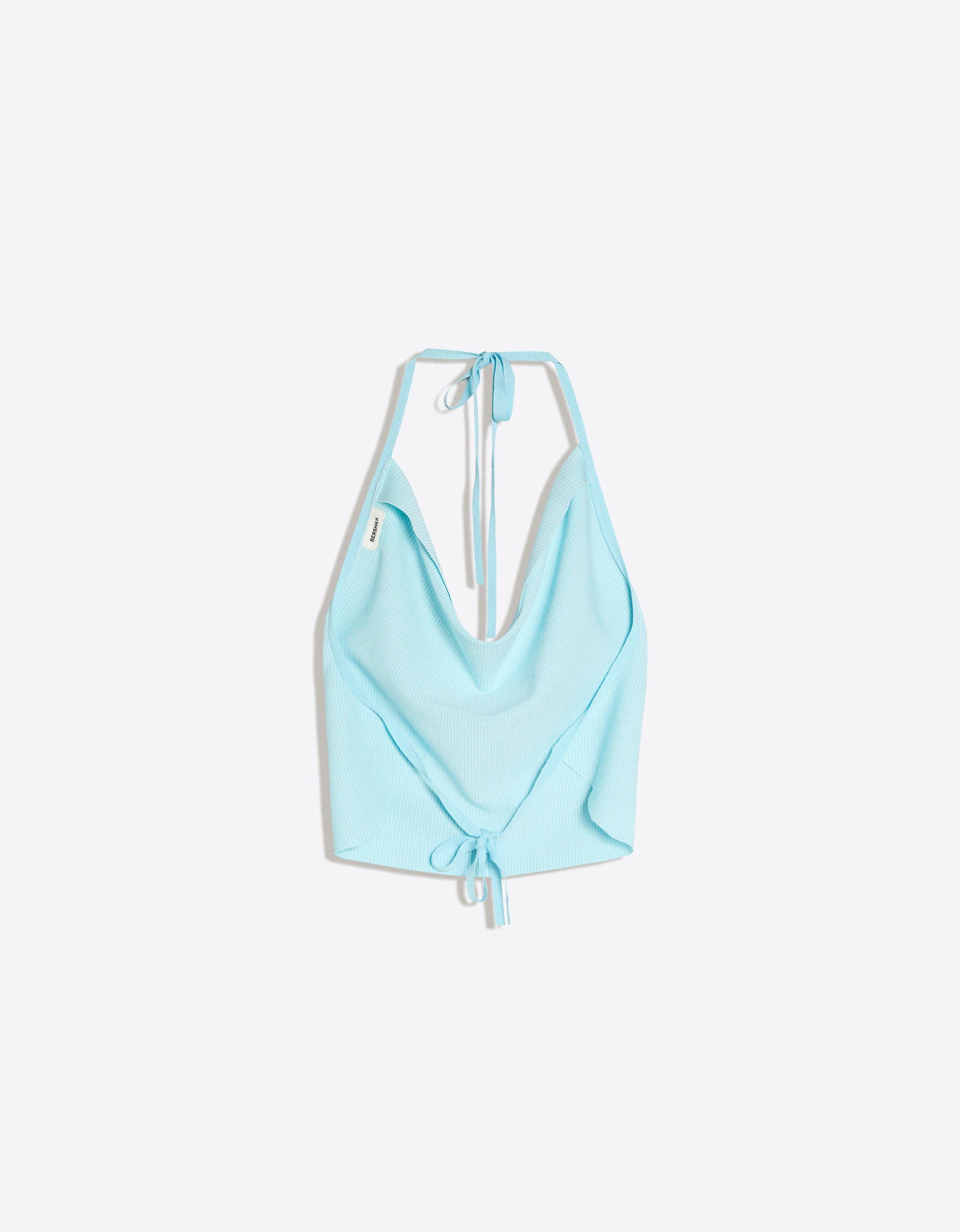 Draped halter top