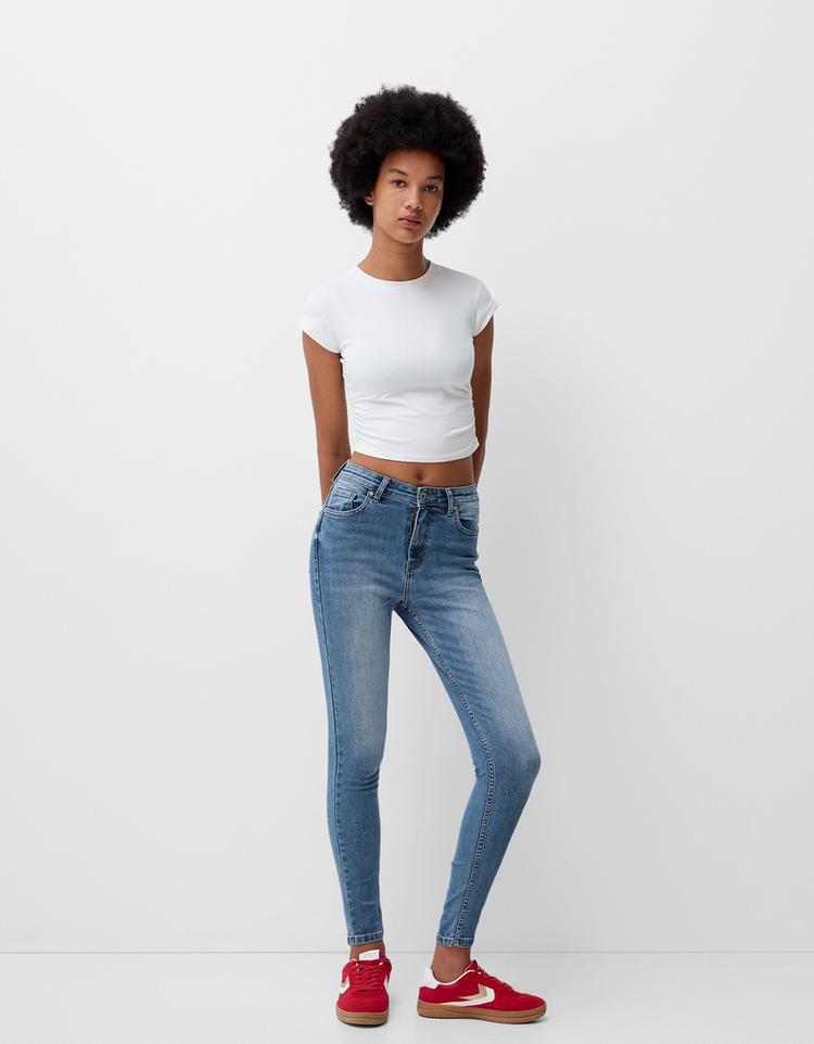 Süper yüksek bel skinny fit jean