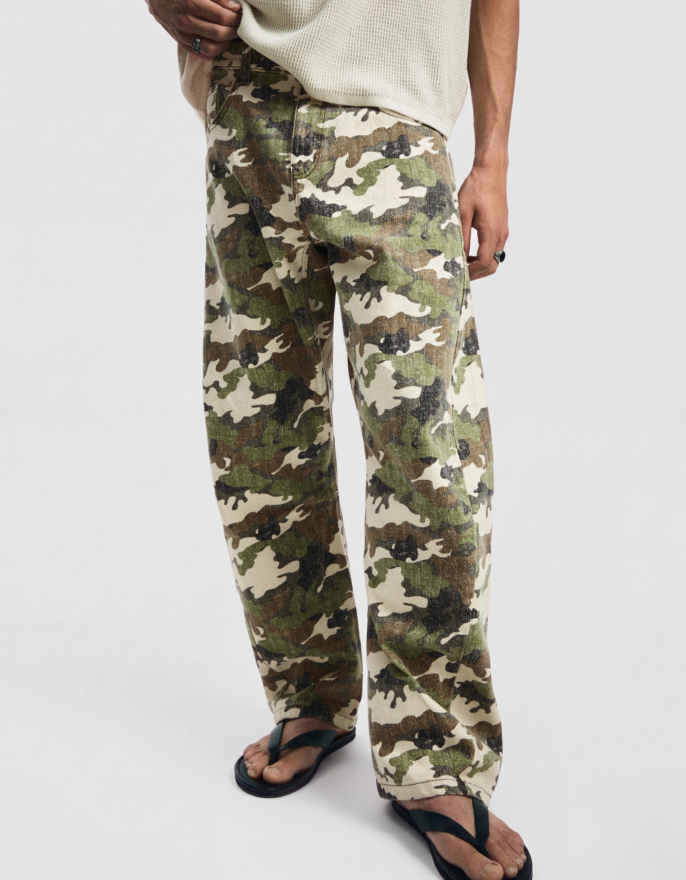 Twisted print jeans — Green