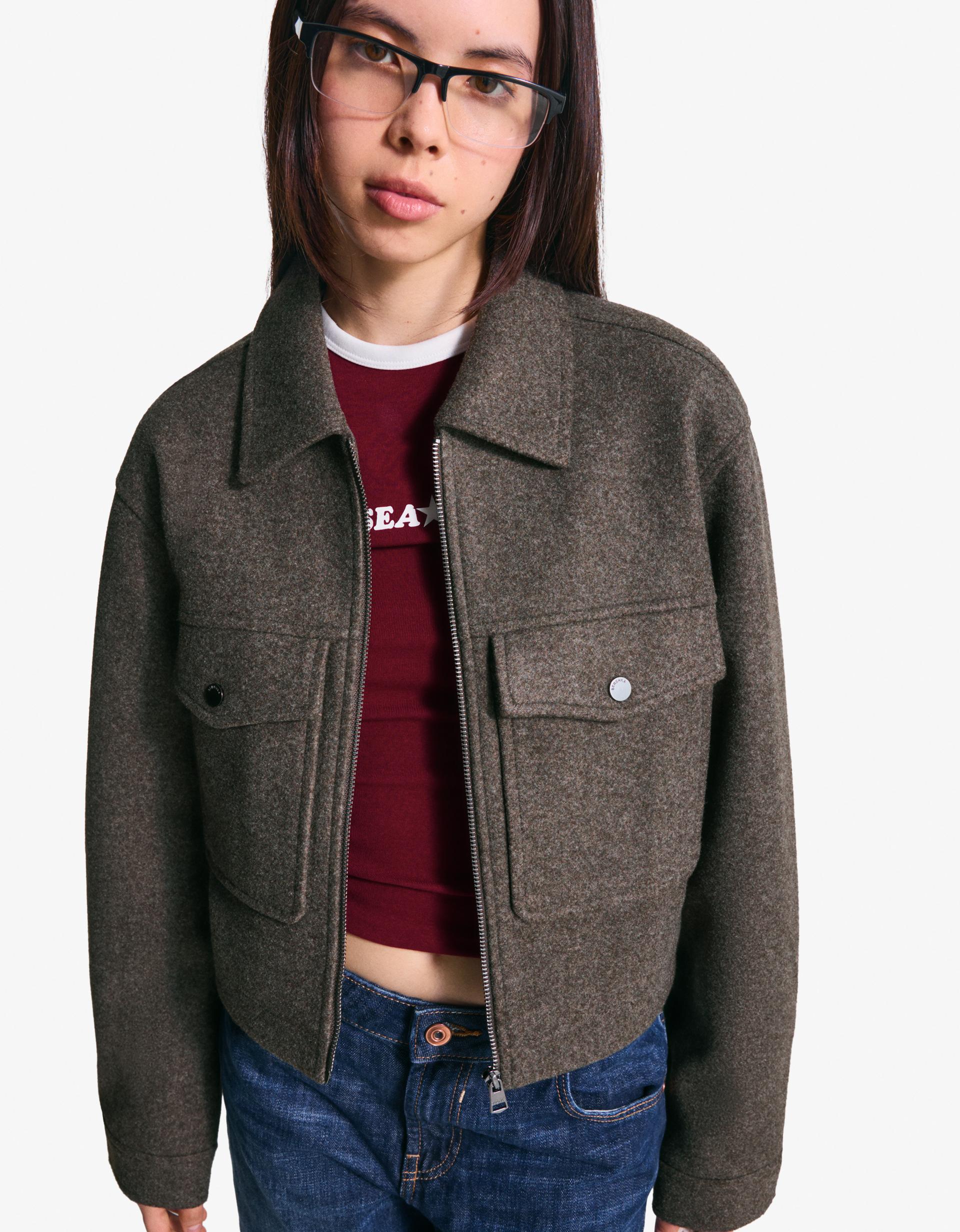 Zacht jas van synthetische wol