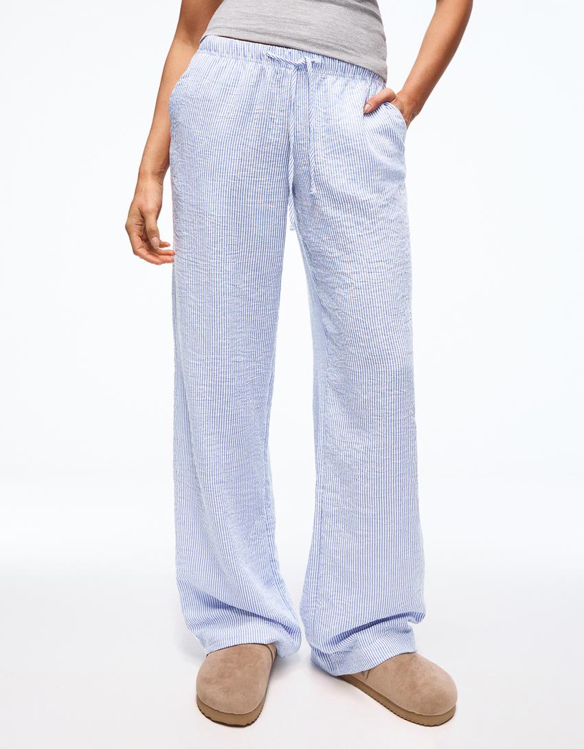 Pantalón cintura elástica-Marino