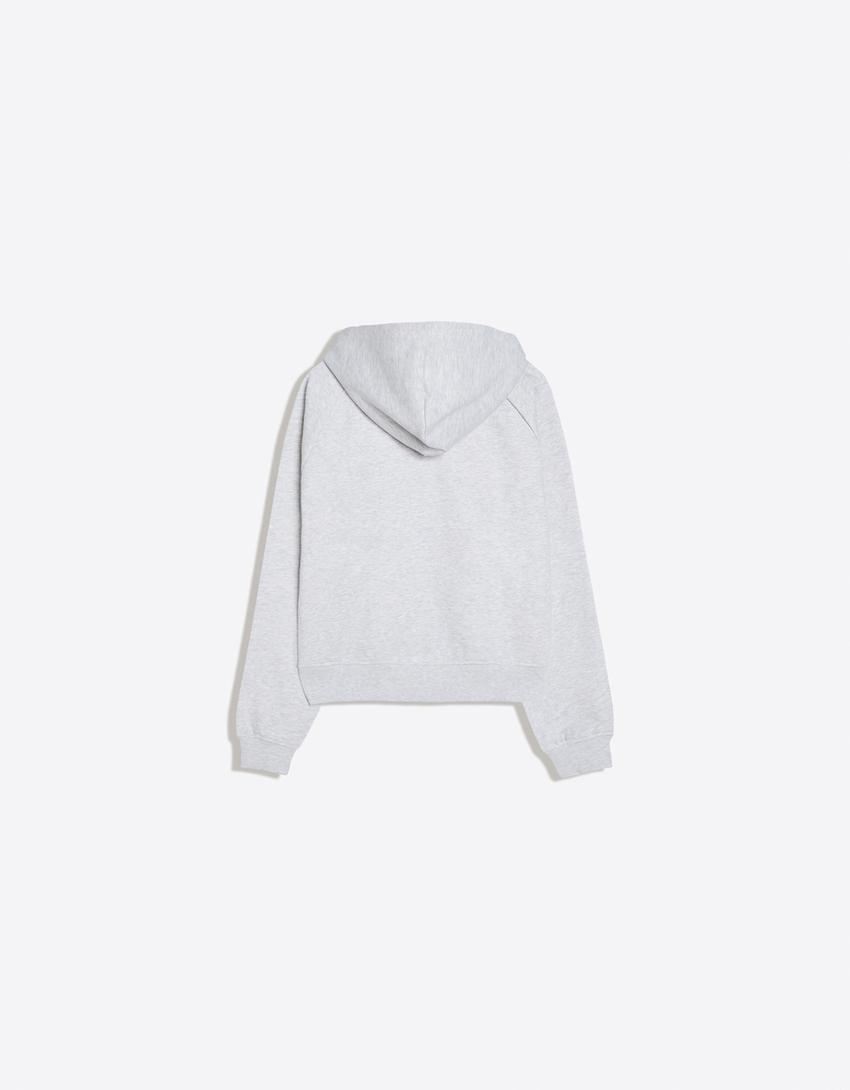Fermuarlı kapüşonlu sweatshirt - Görsel 6