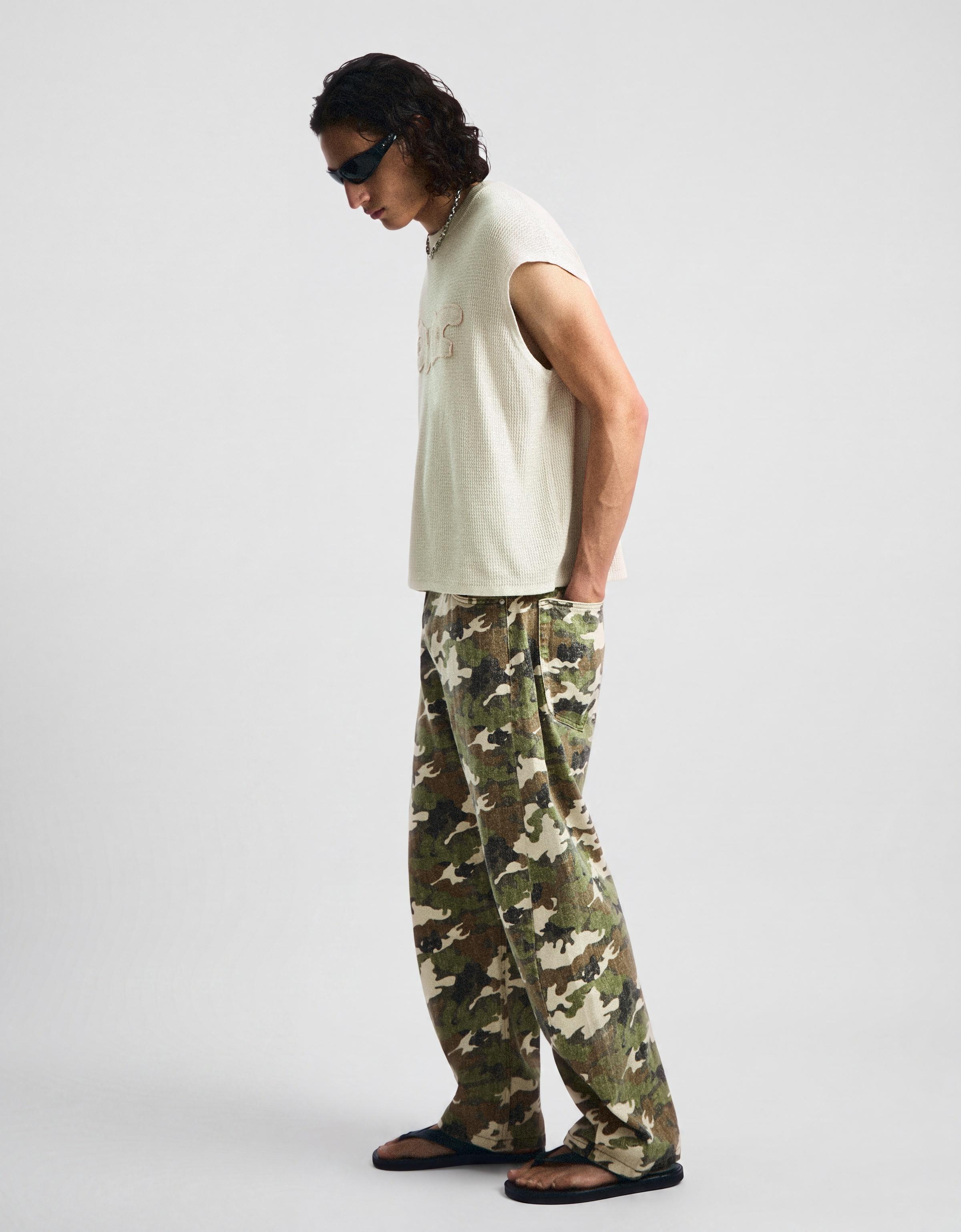 Twisted print jeans — Green