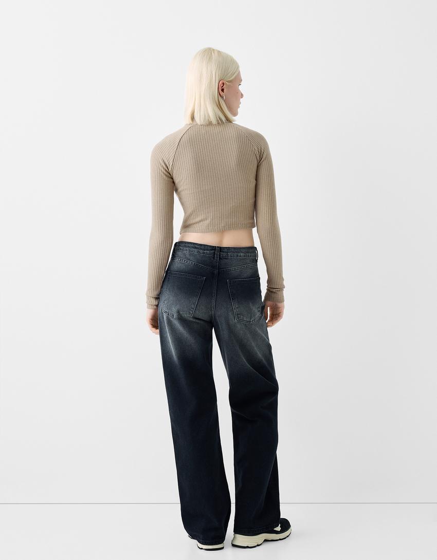 كارديغان بطبعة وسحاب-كاكي-1