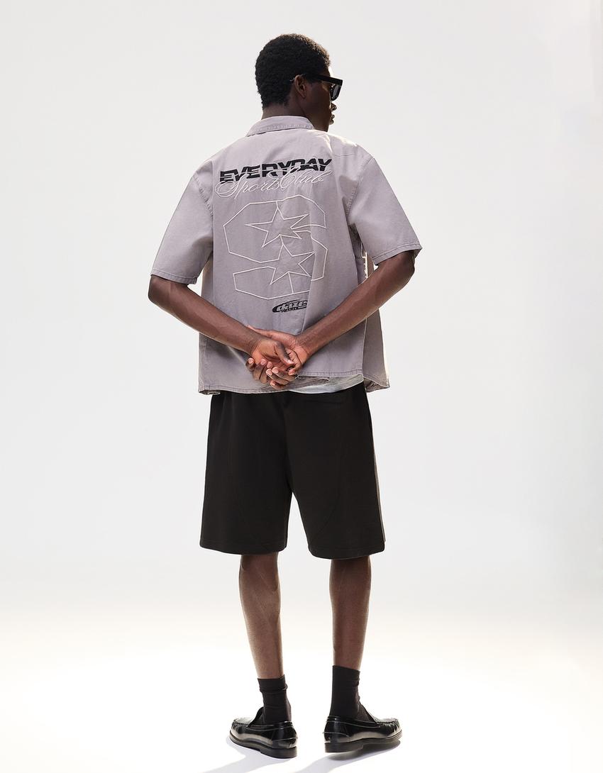 Interlock Bermuda shorts-Black