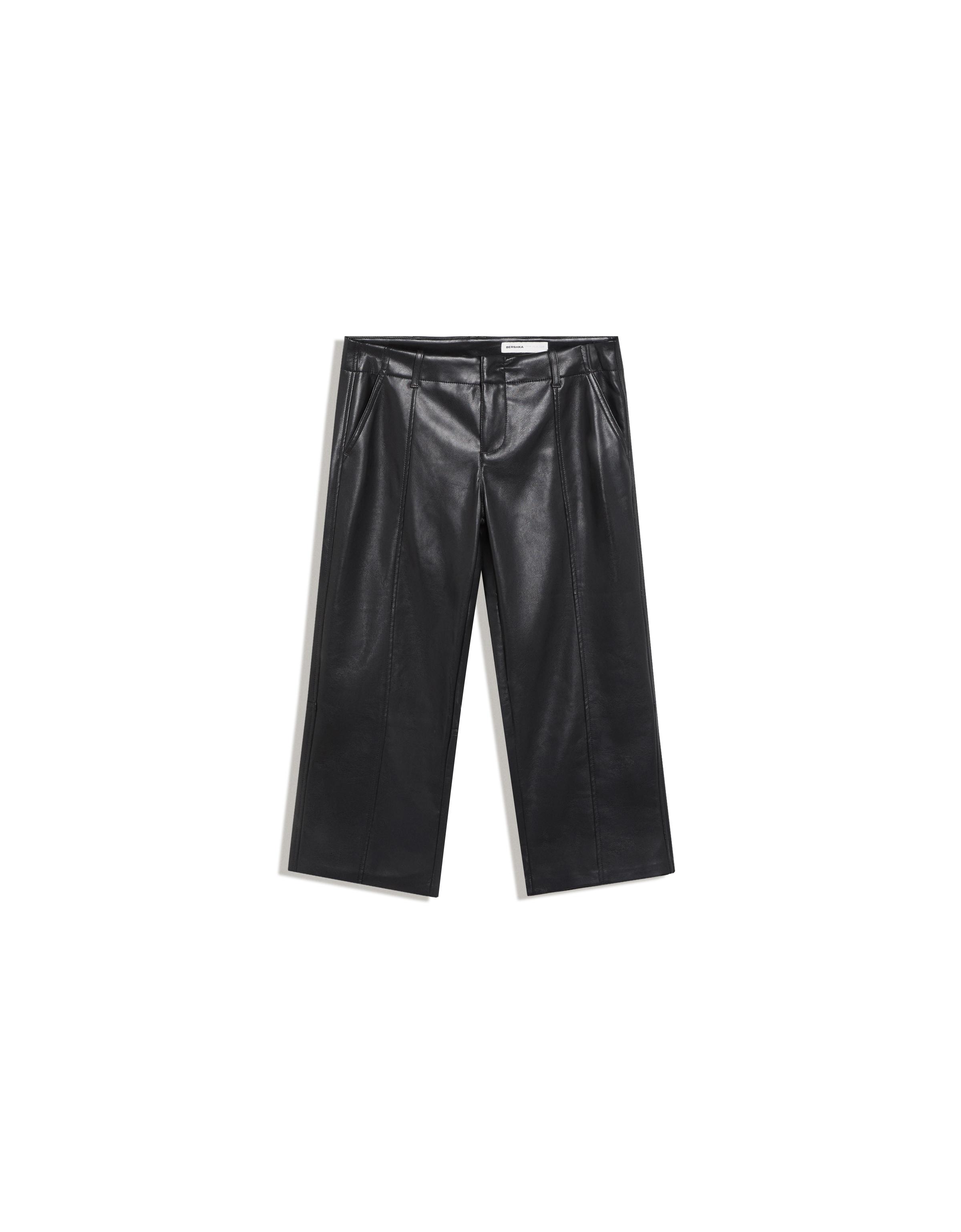 Bershka Suni deri kapri pantolon