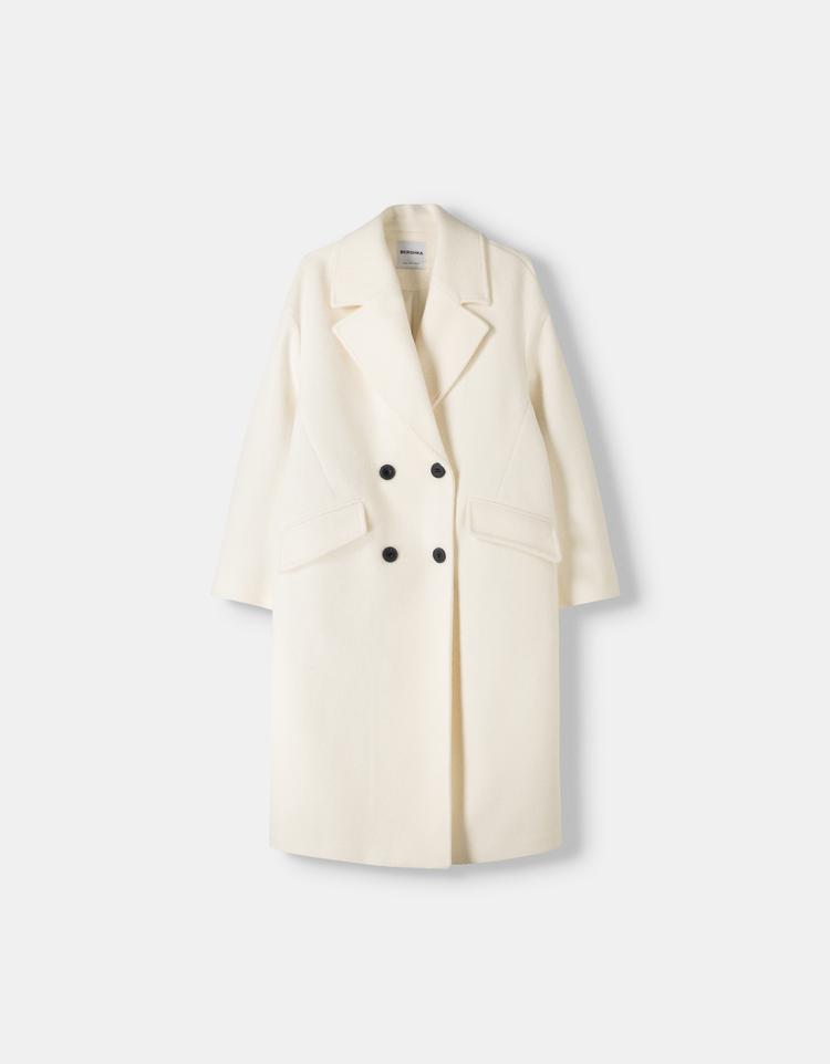 Drop-shoulder coat