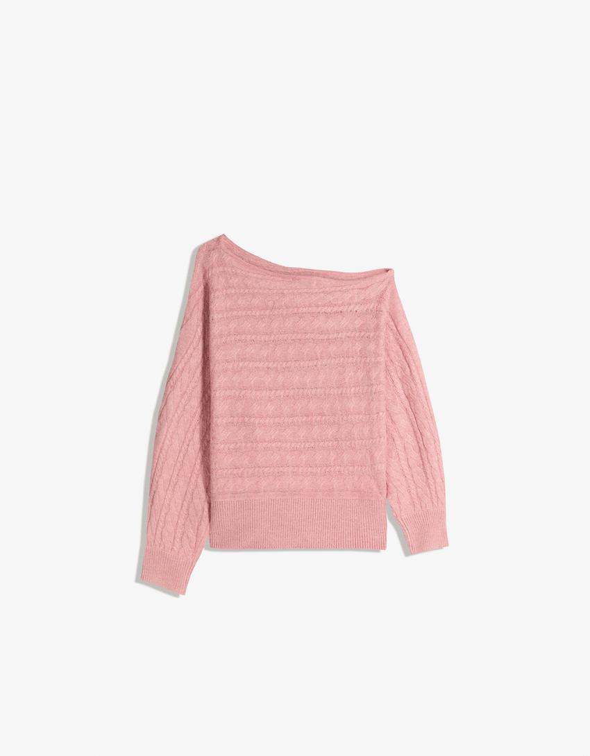 Asymmetric braided jumper-Pink