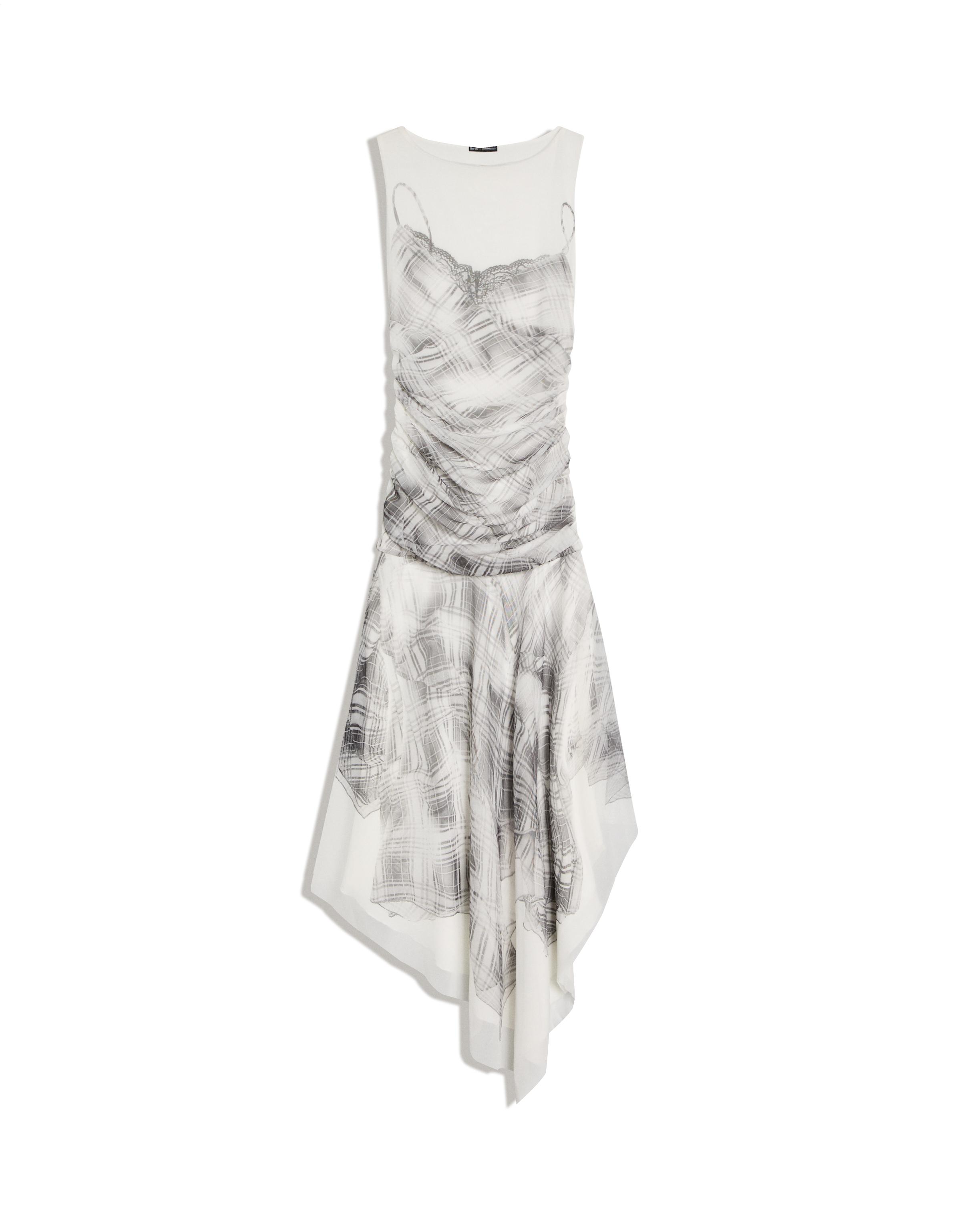 Büzgülü tül midi elbise - Görsel 14