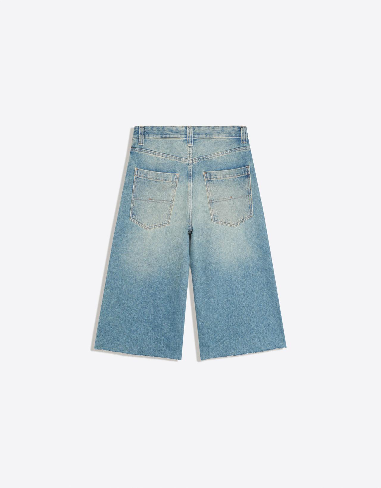 Denim skater jorts — Green