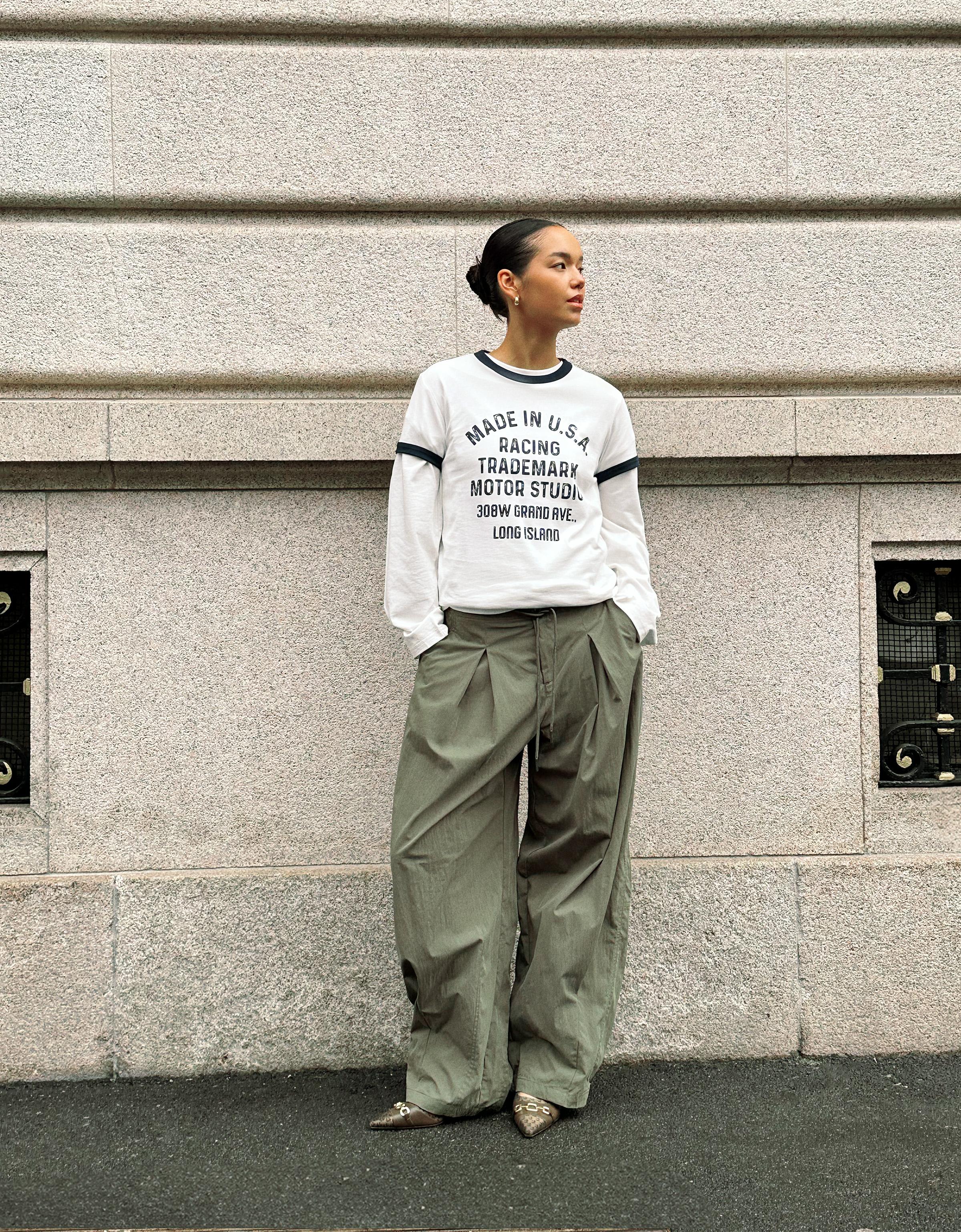 Technical balloon parachute pants - Pants - Women | Bershka