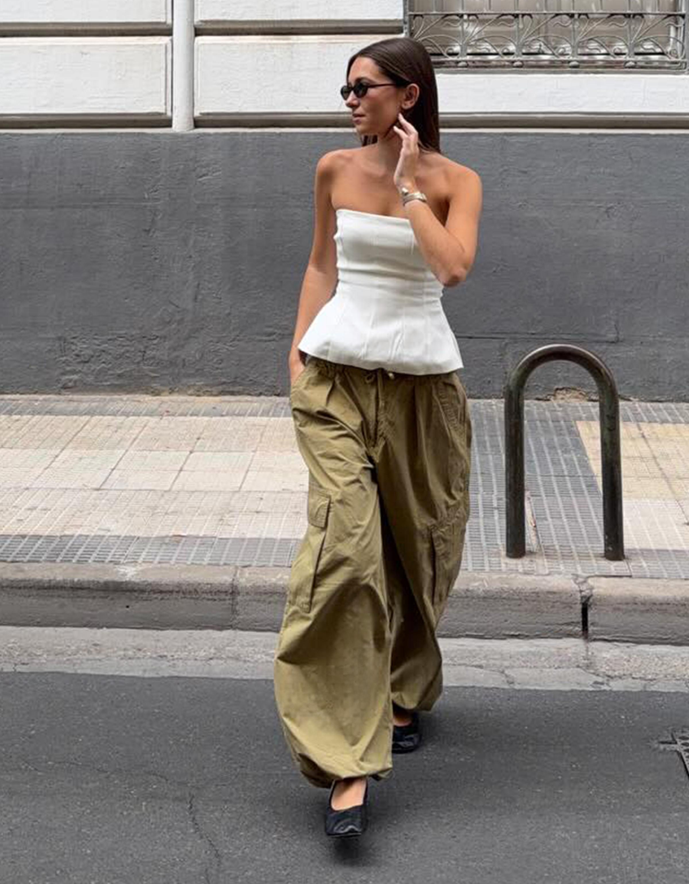 Top Bustier Lazo Espalda Mujer Xs Blanco