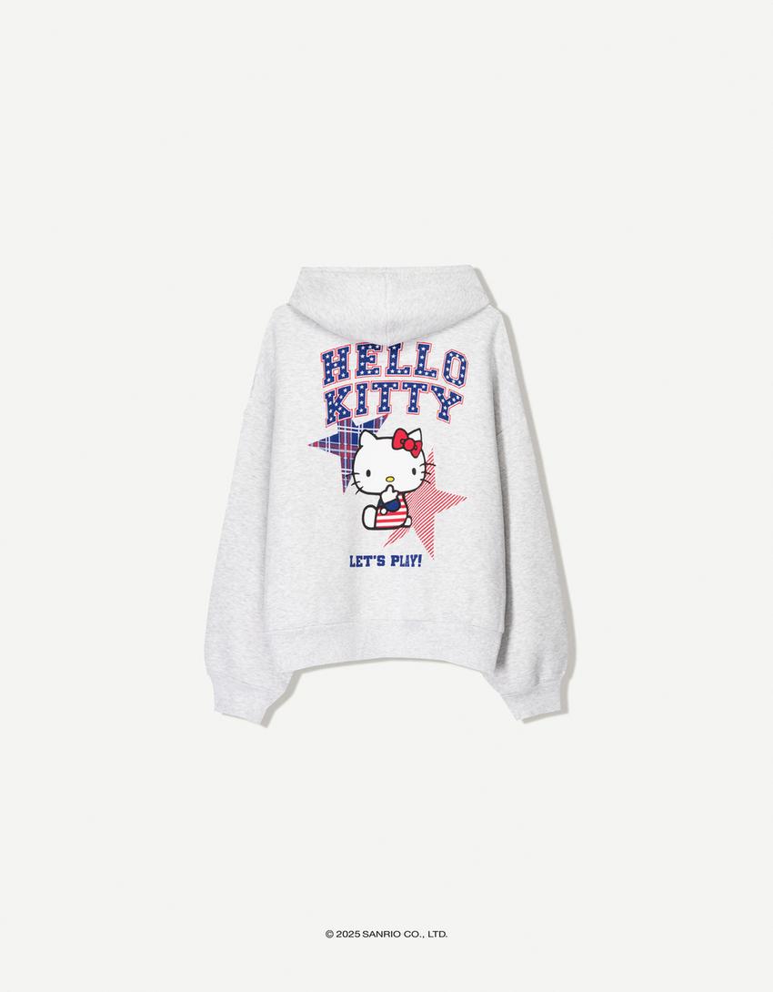 Bluza z kapturem Hello Kitty-Szary-4