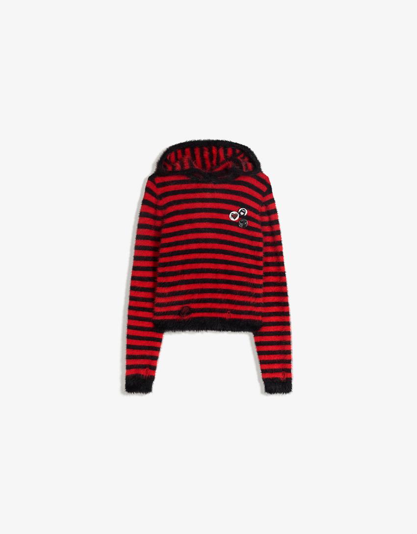 Jersey Emily the Strange capucha-Rojo
