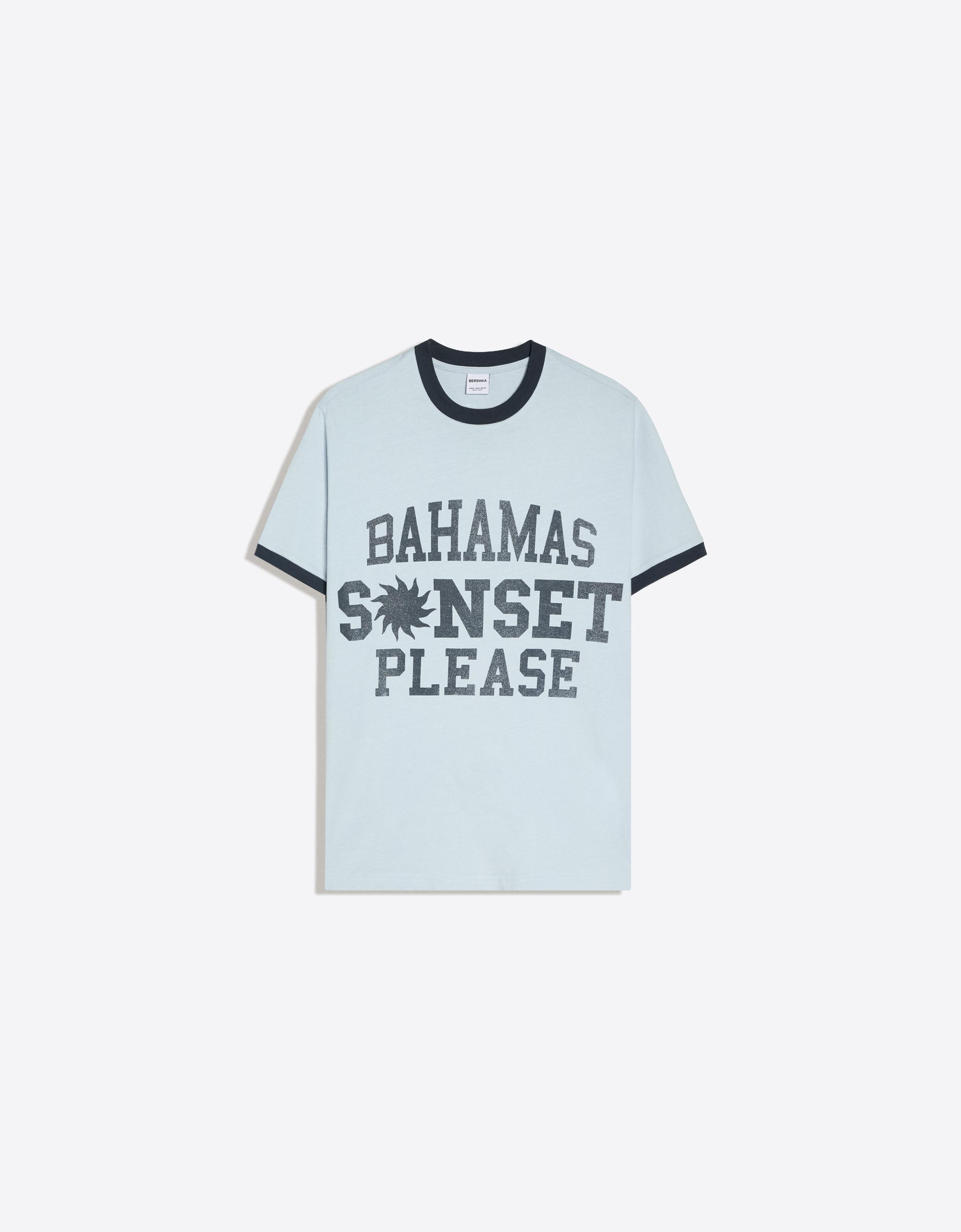 Short sleeve print T-shirt — Blue