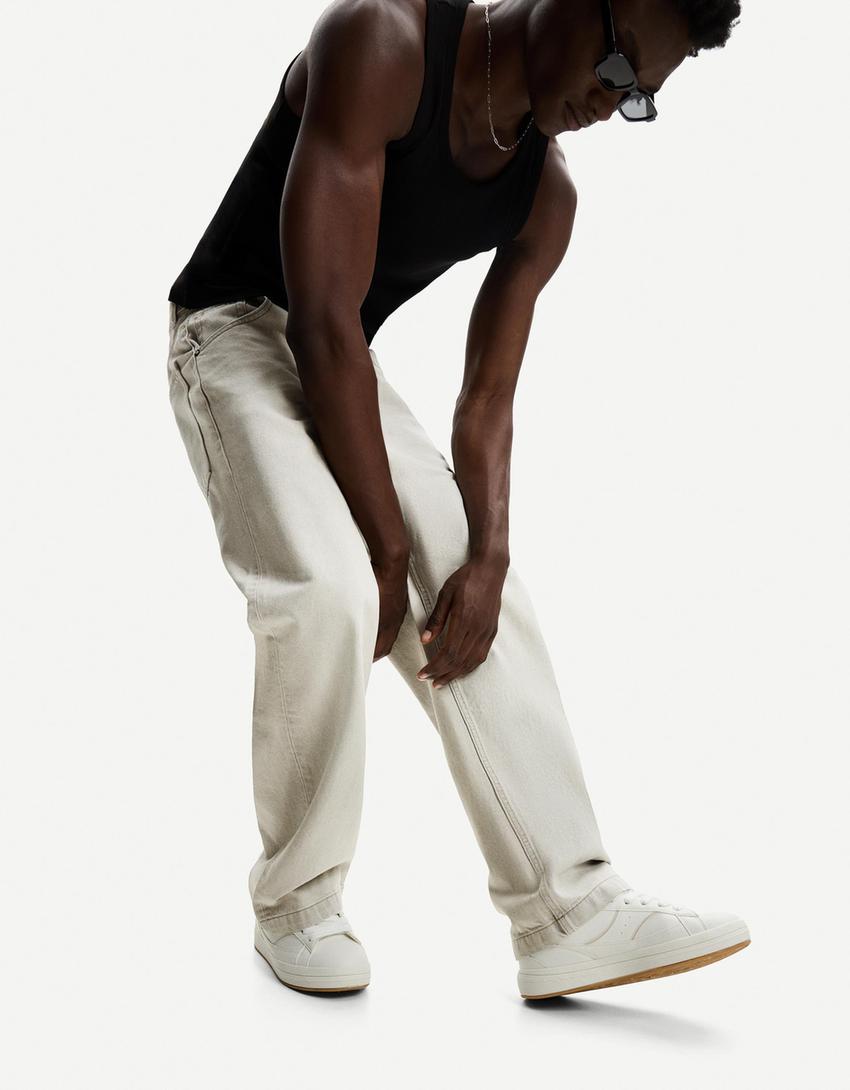 Super Baggy Jeans-Grau-1