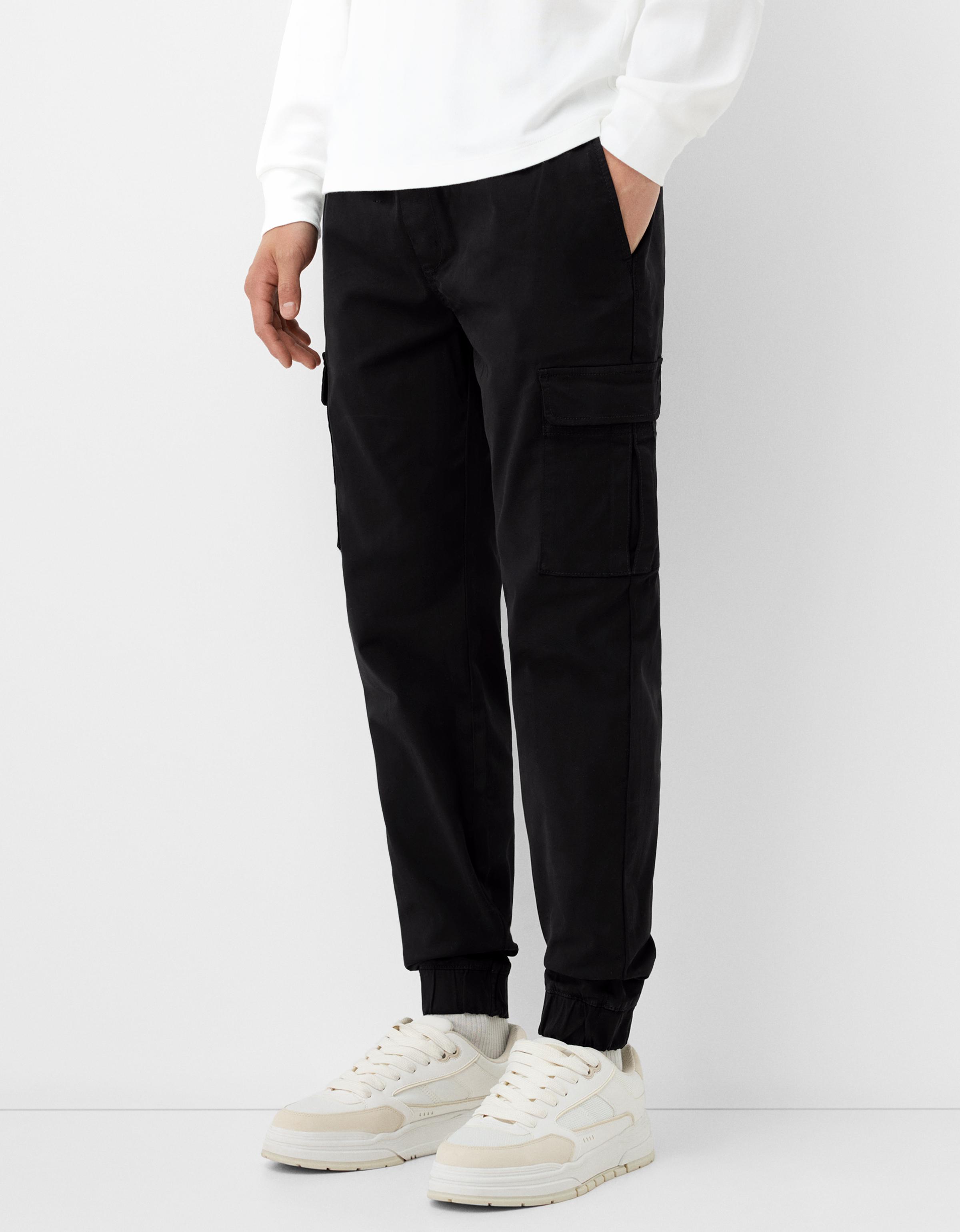 Bershka Cargo-Jogginghose Herren Xs Schwarz