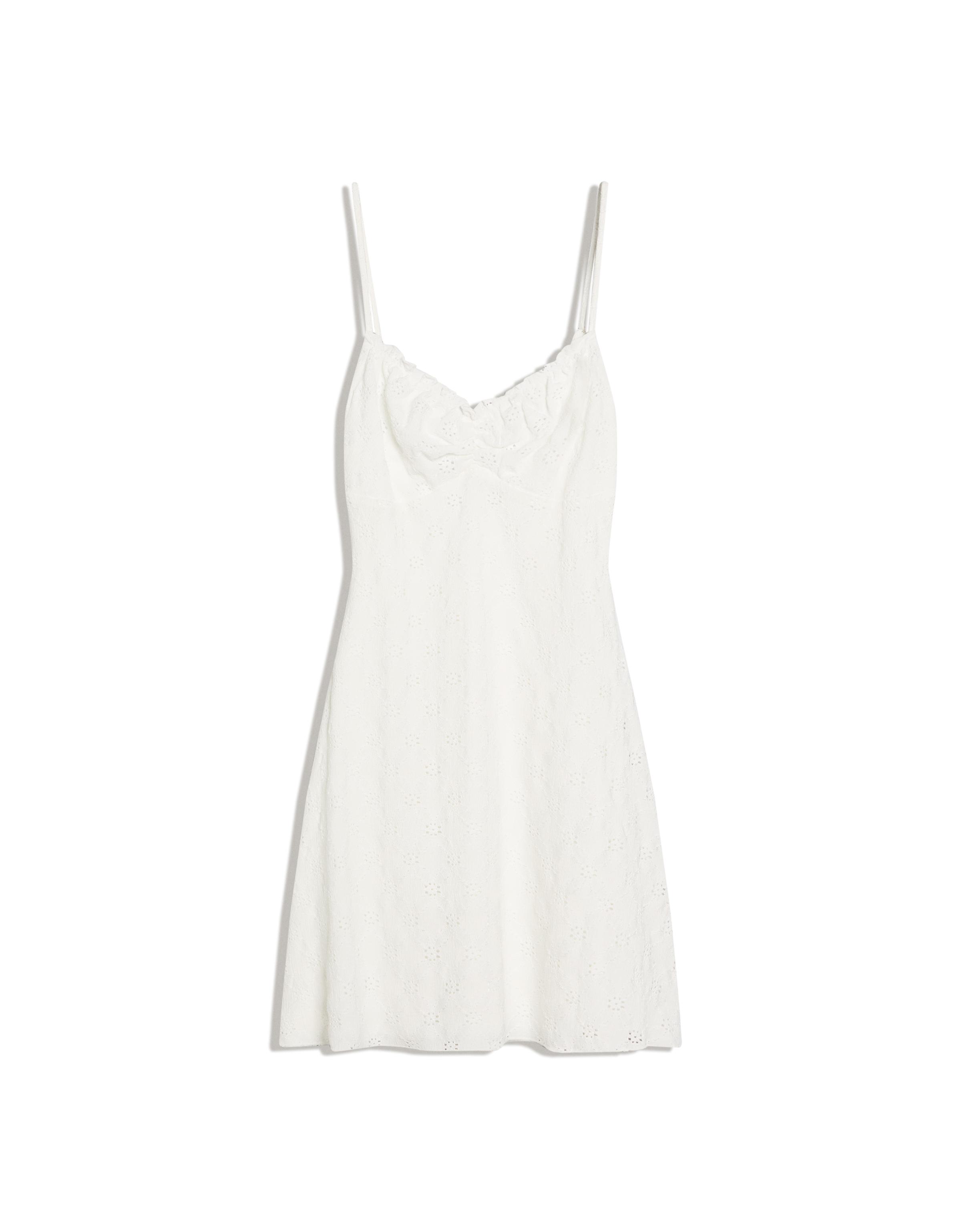 İşlemeli mini elbise