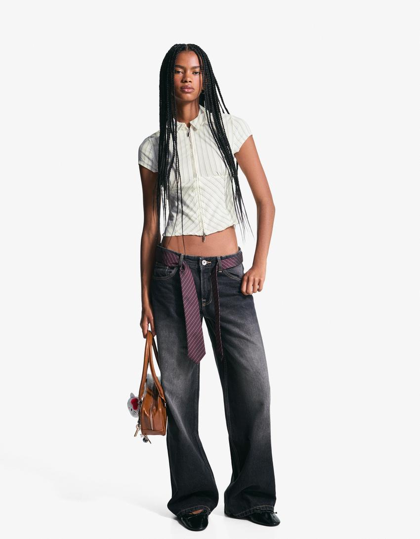 Boyfriend jeans-Dark grey