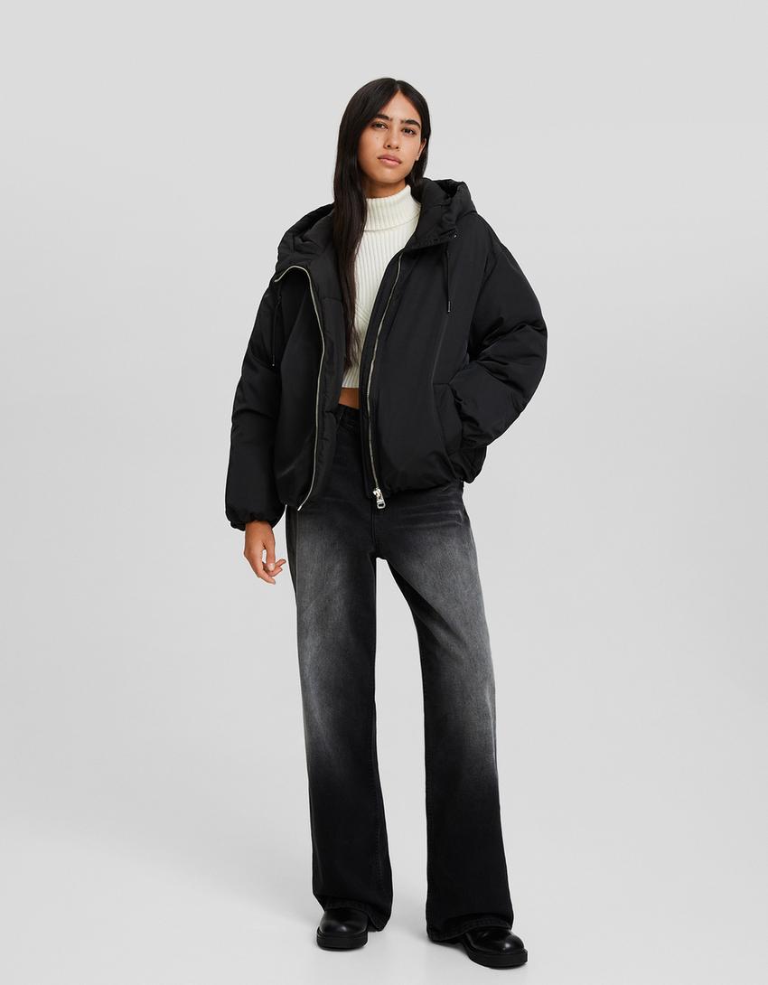 جاكيت منفوخ بغطاء للرأس-أسود-3