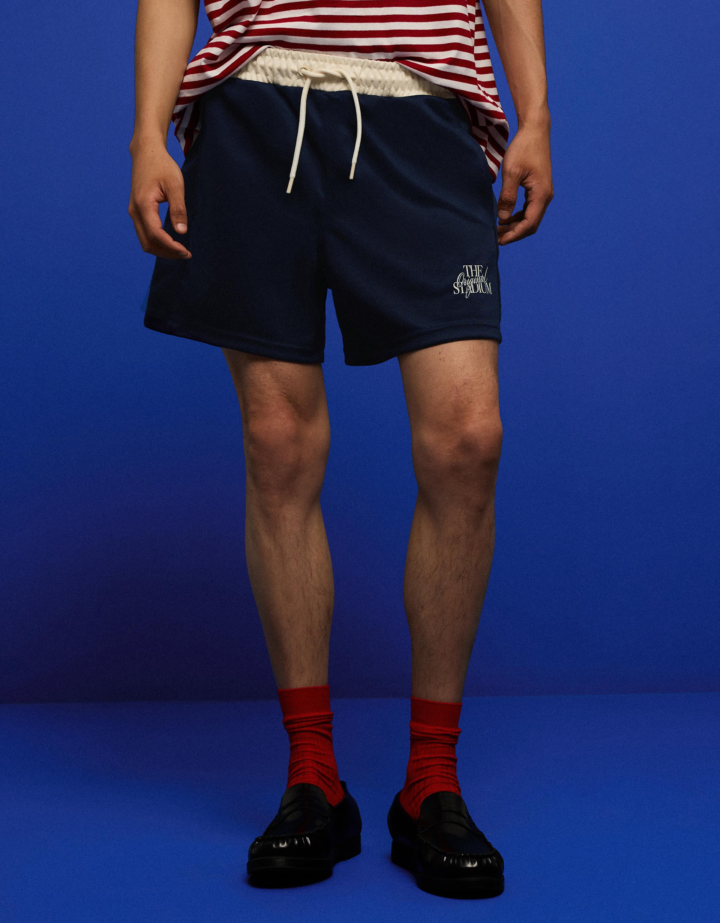 Short patch Bermuda shorts — Navy