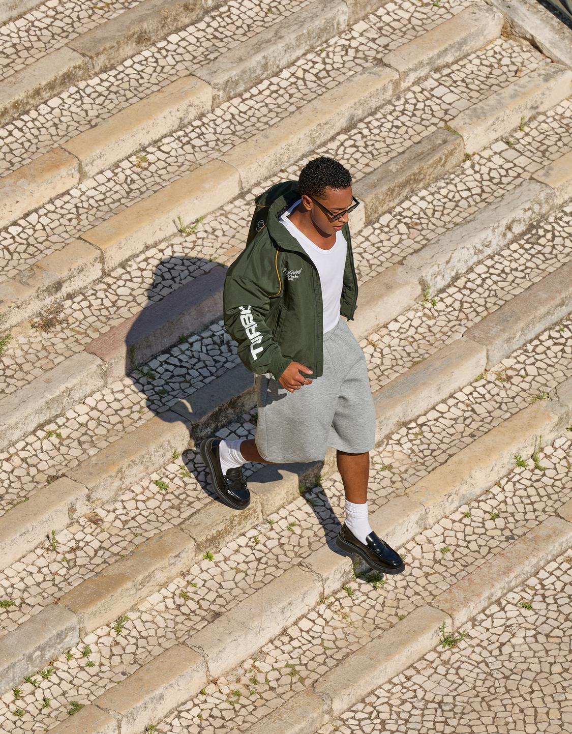 Embroidered technical jacket