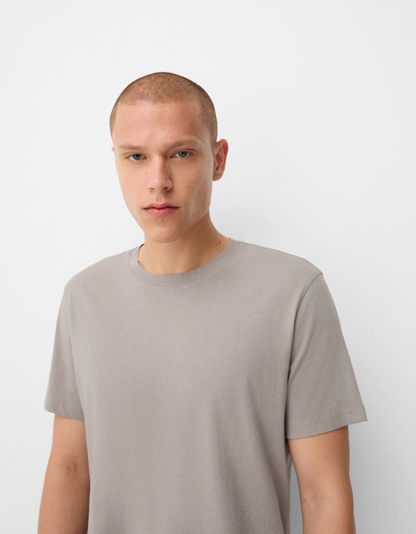 Men's Crew Neck T-Shirt By Be Board - 100% Cotton Jersey, Short Sleeve, Multiple Sizes
