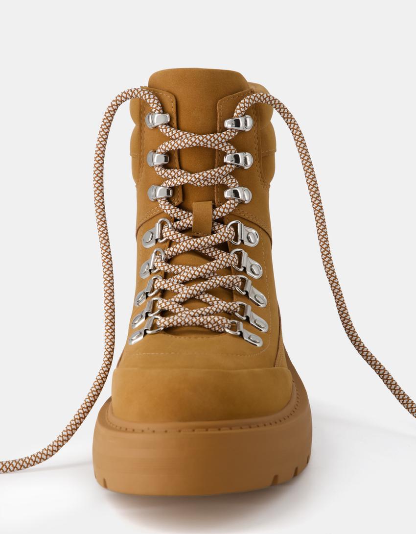 Bottines type randonnée tirants-Sable-2