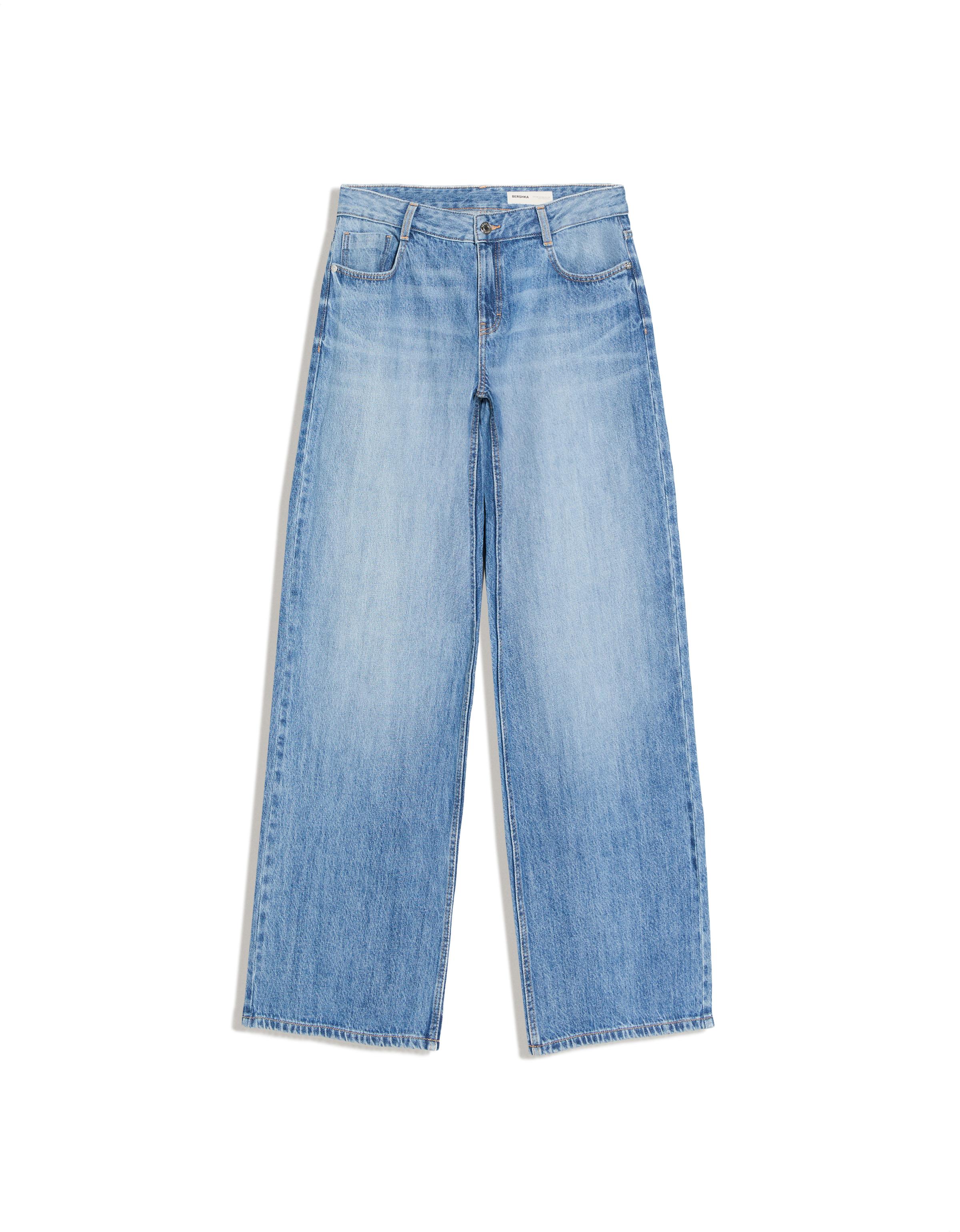 Low-rise wide-leg jeans — Light blue