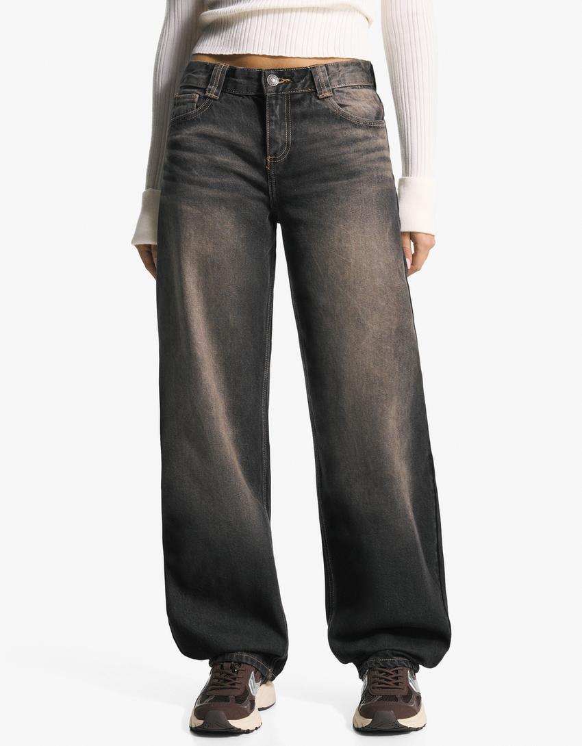 Jeans barrel-Nero