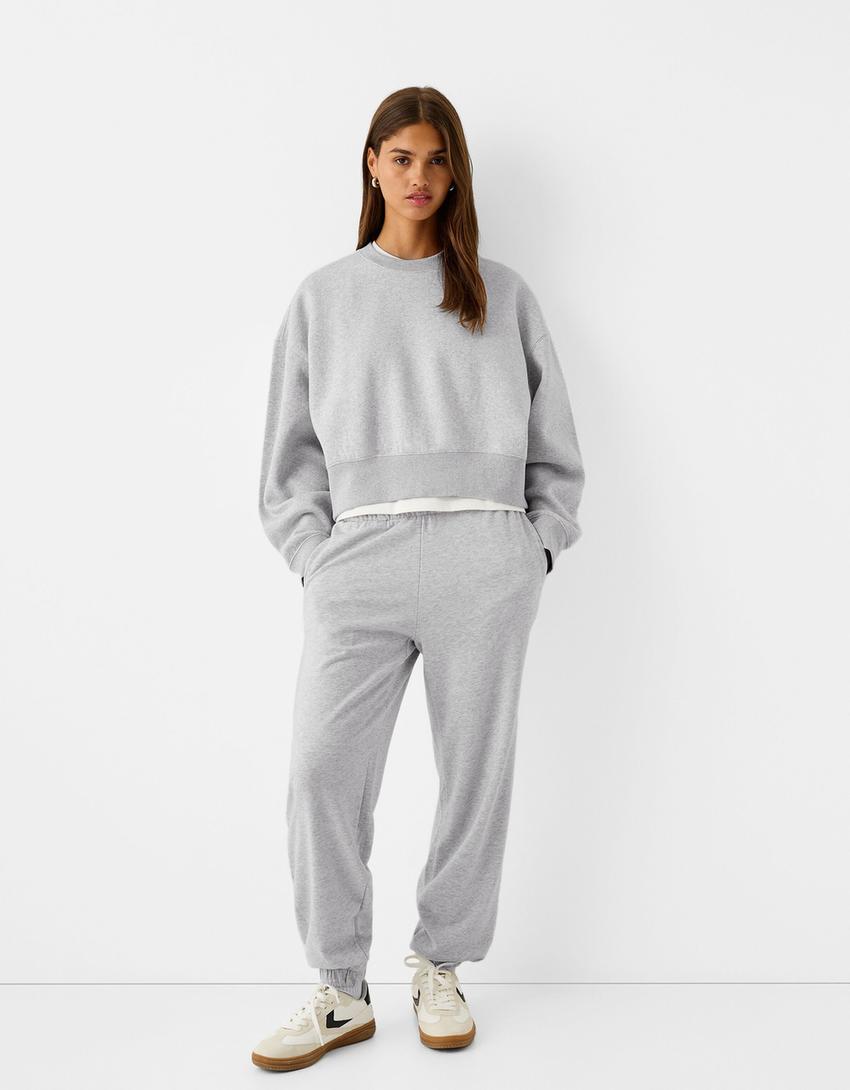 Set felpa e pantaloni in felpa-Grigio-0