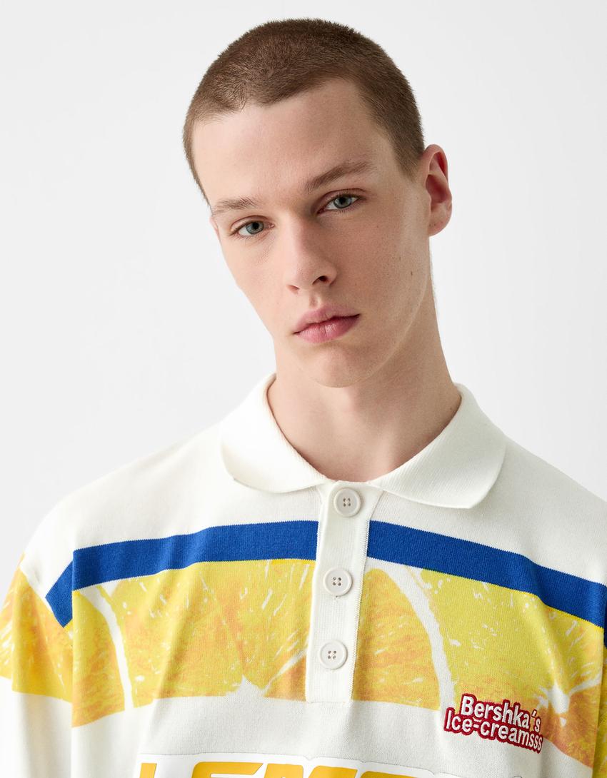 T-shirt polo BERSSSHKA X SSSTUFFF imprimé-Vert-5