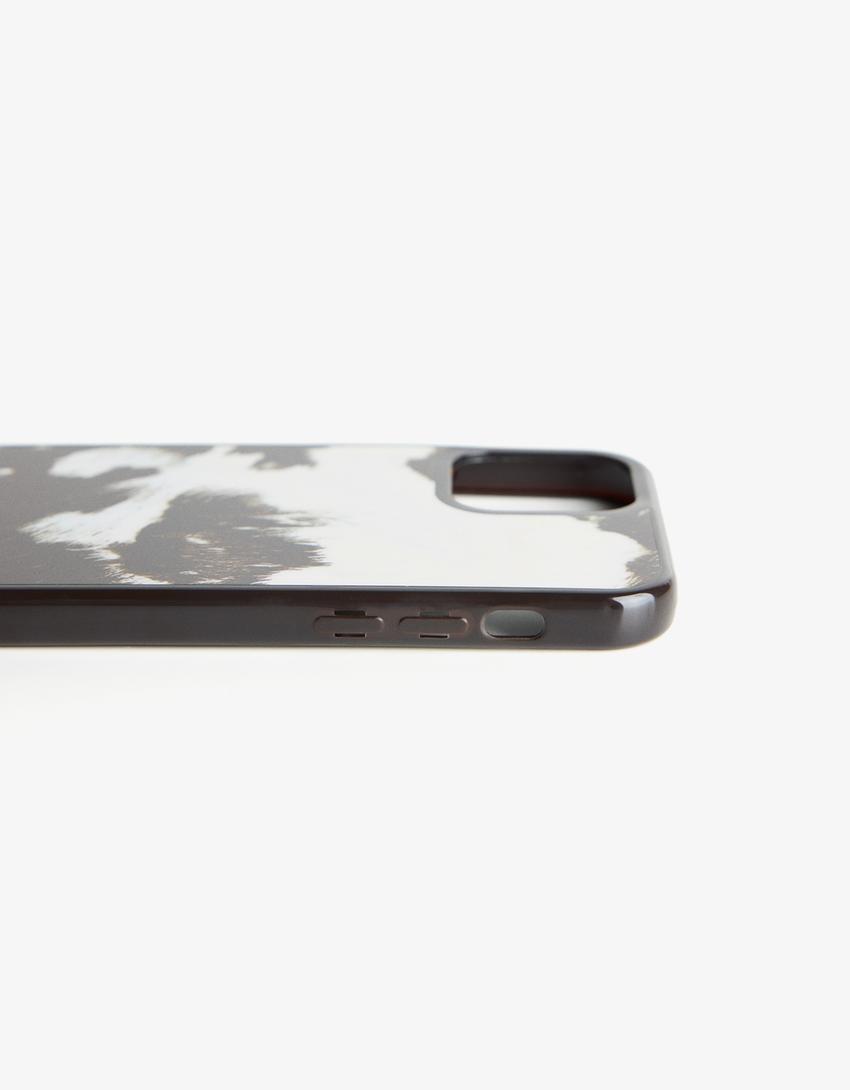 Coque de téléphone imprimé animal-Marron