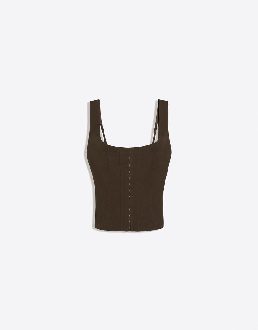 Bengalin korse top-Kahverengi