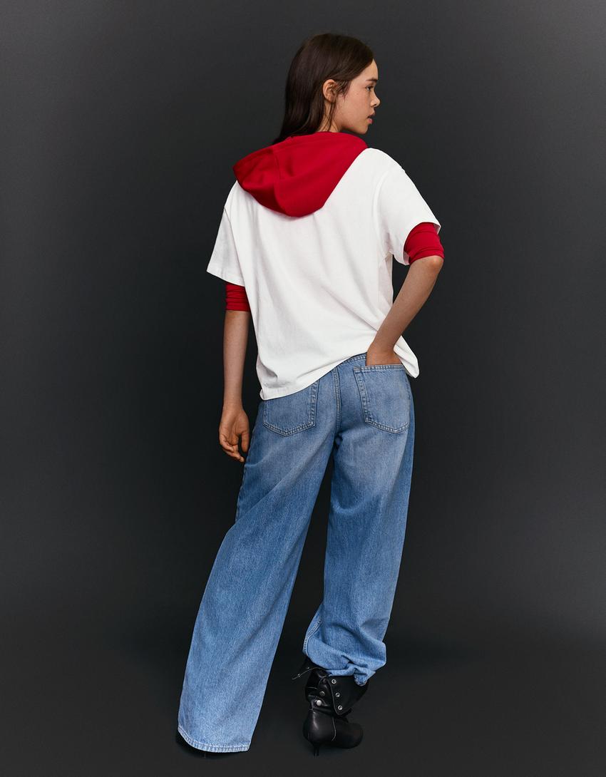 T-shirt Jennie Ruby manches courtes oversize imprimé-Blanc cassé