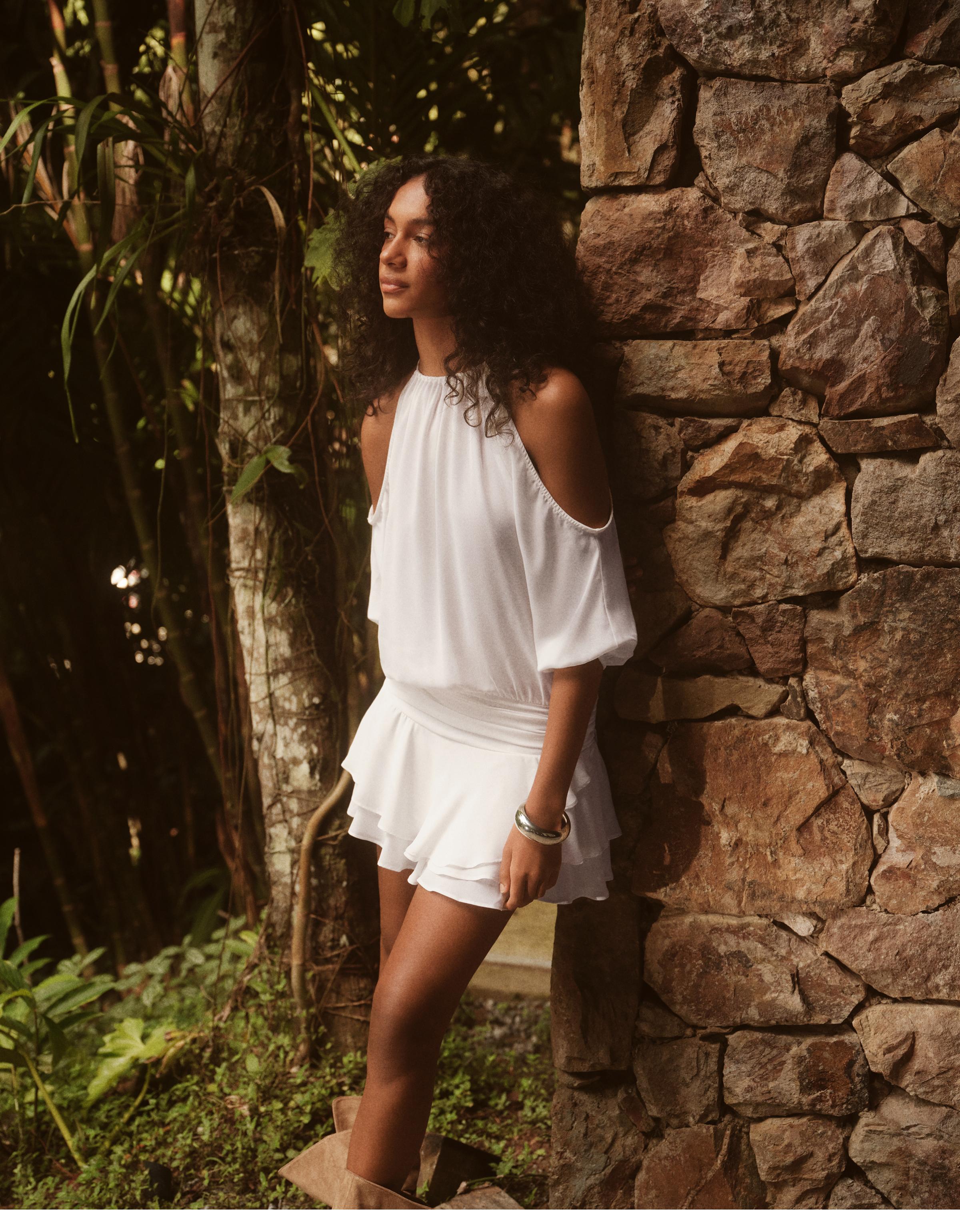 Boho mini dress — Beige
