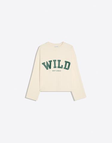 Printed round neck sweatshirt — Off white 5