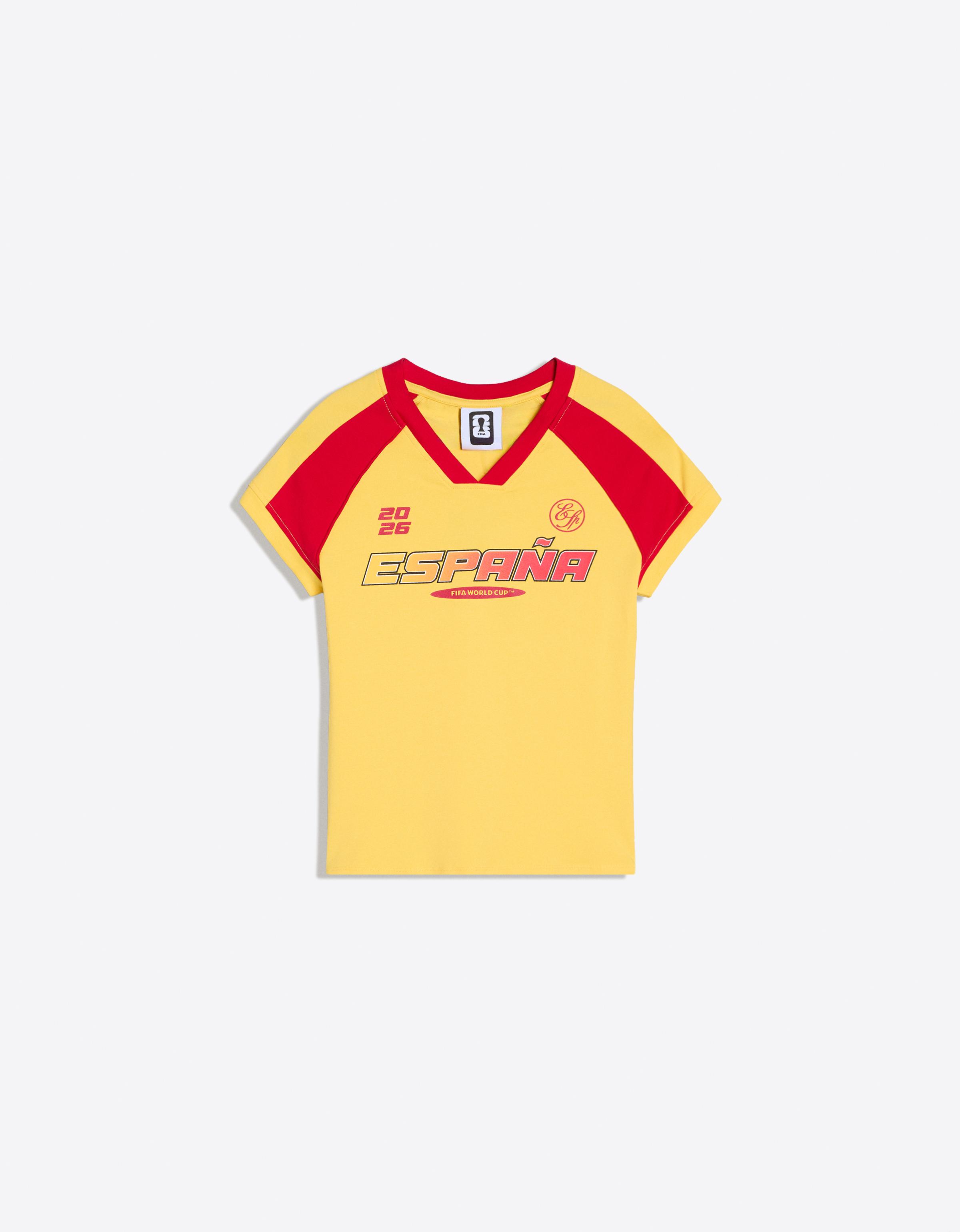 Spain FIFA WORLD CUP™ V-neck T-shirt — Red