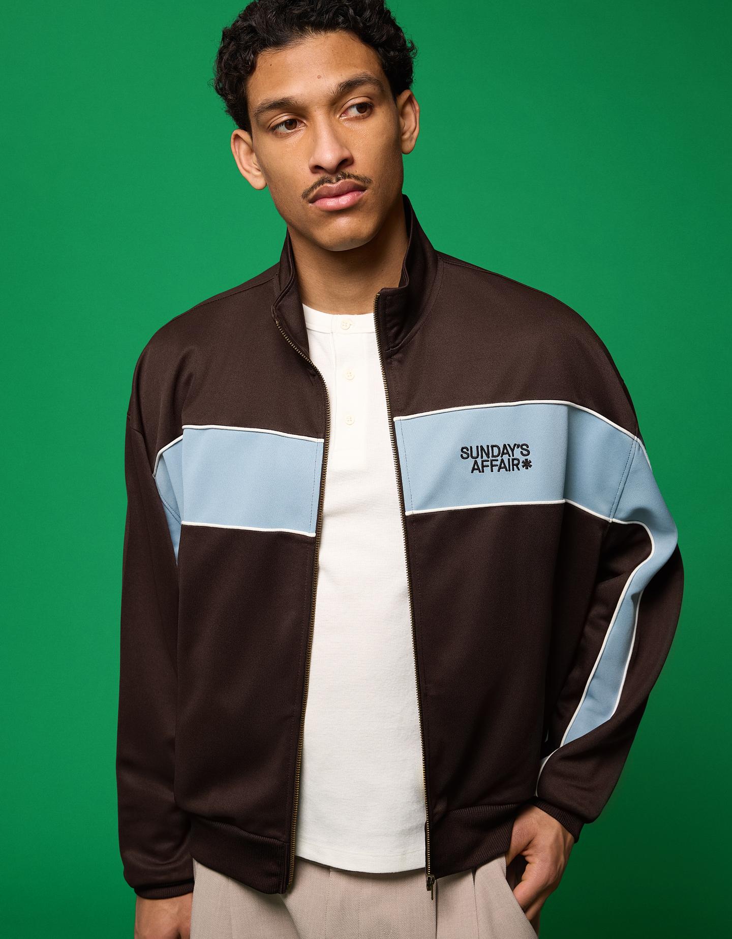 Bershka Giacca Tecnica Stampa Uomo M Marrone