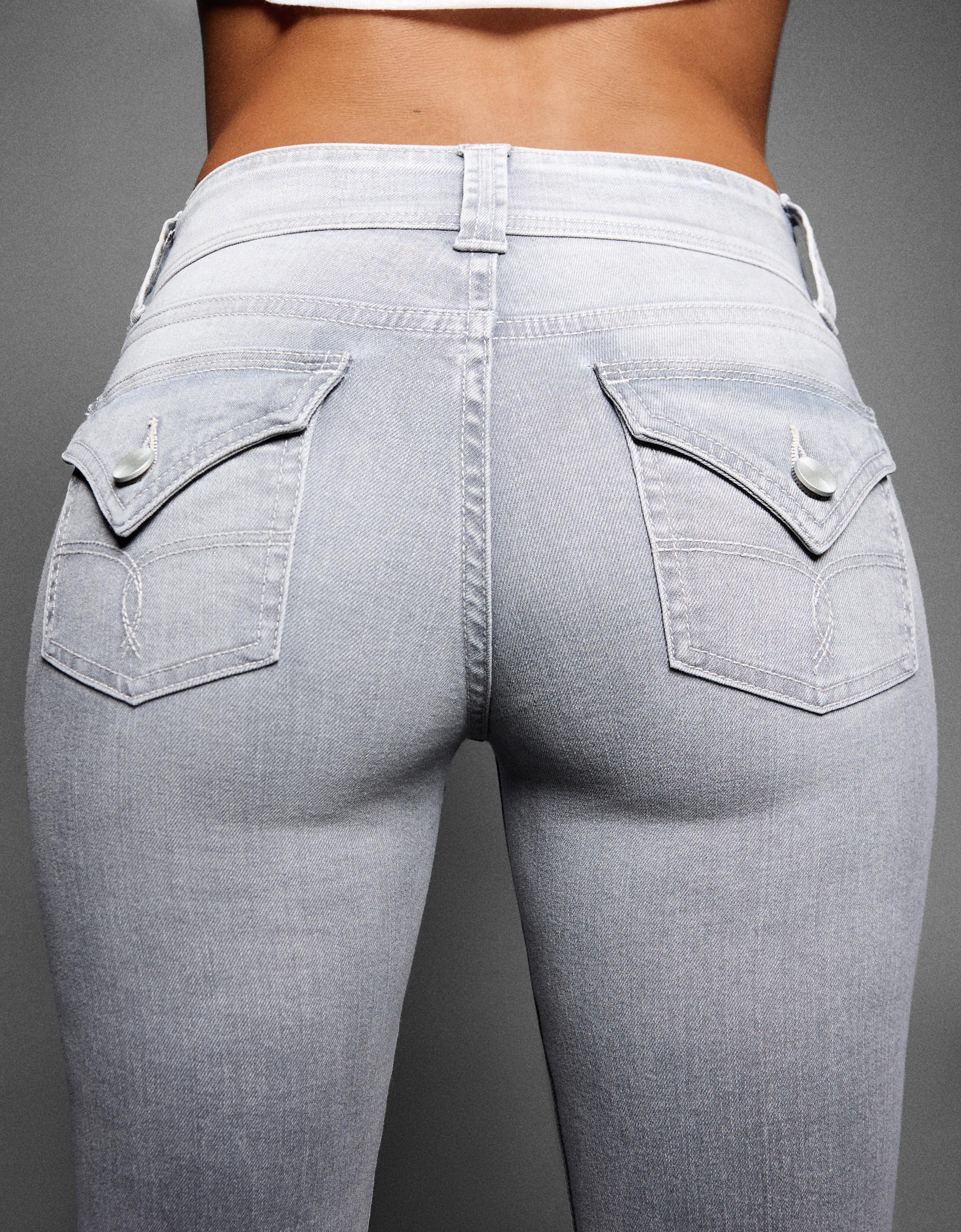 Düşük bel kapaklı bootcut jean - Görsel 22