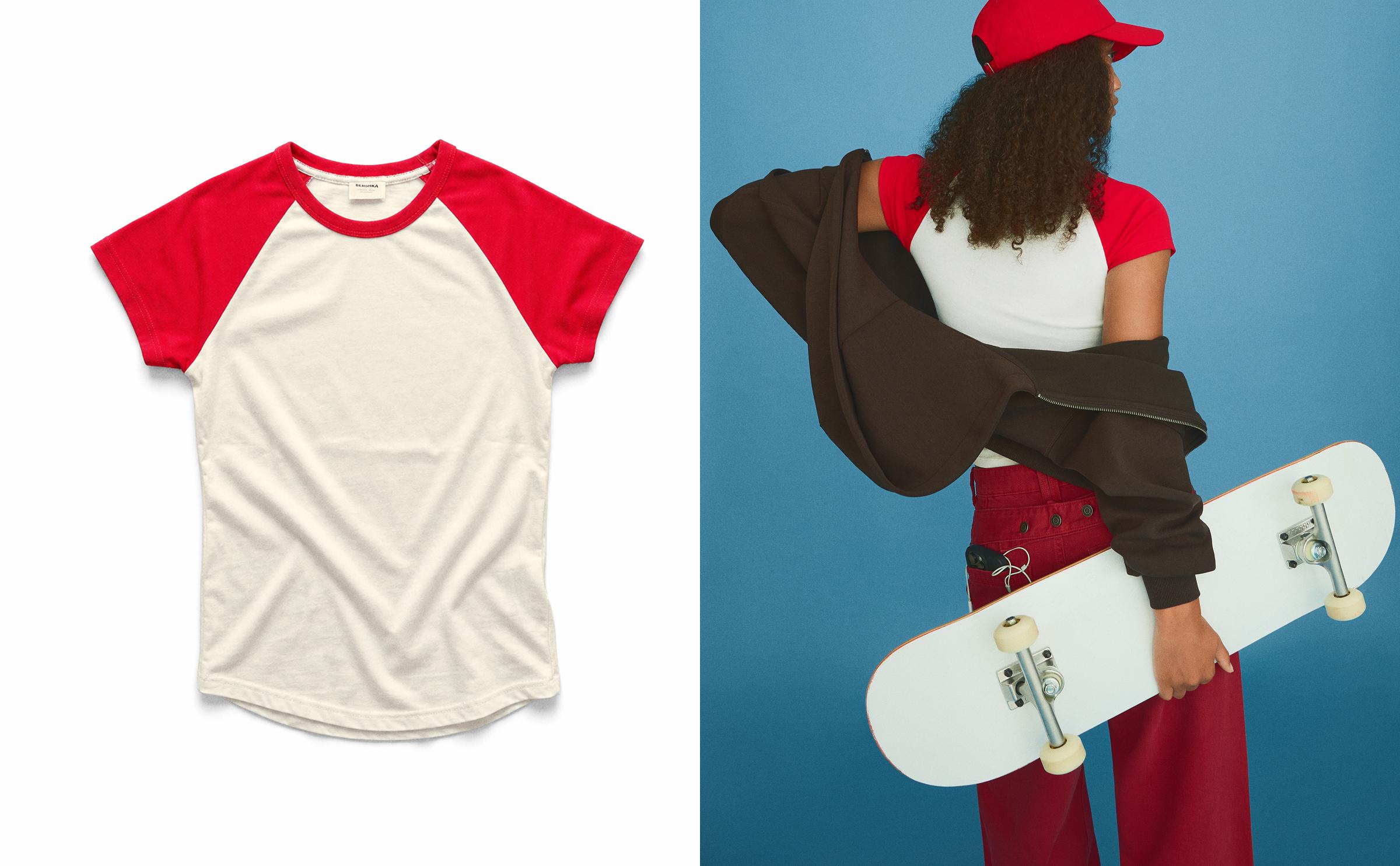 Fitted raglan T-shirt — White