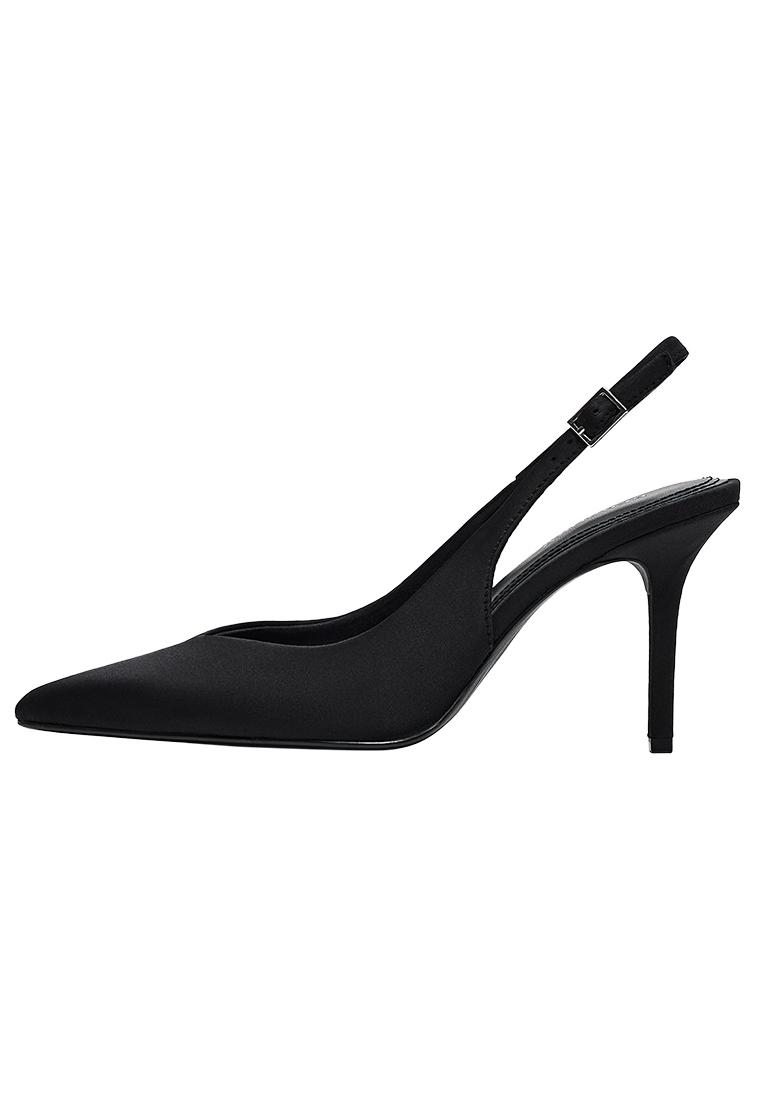 Heeled slingback shoes — BLACK