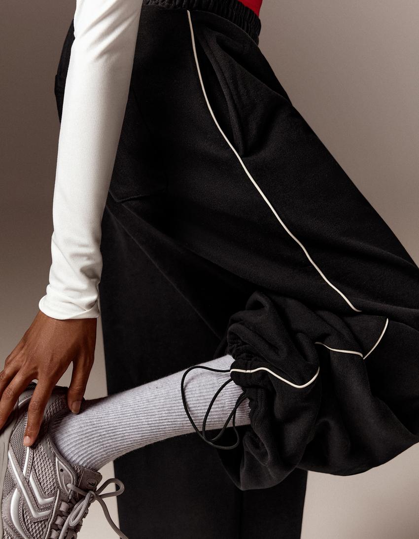 Dancer plush joggers-Black