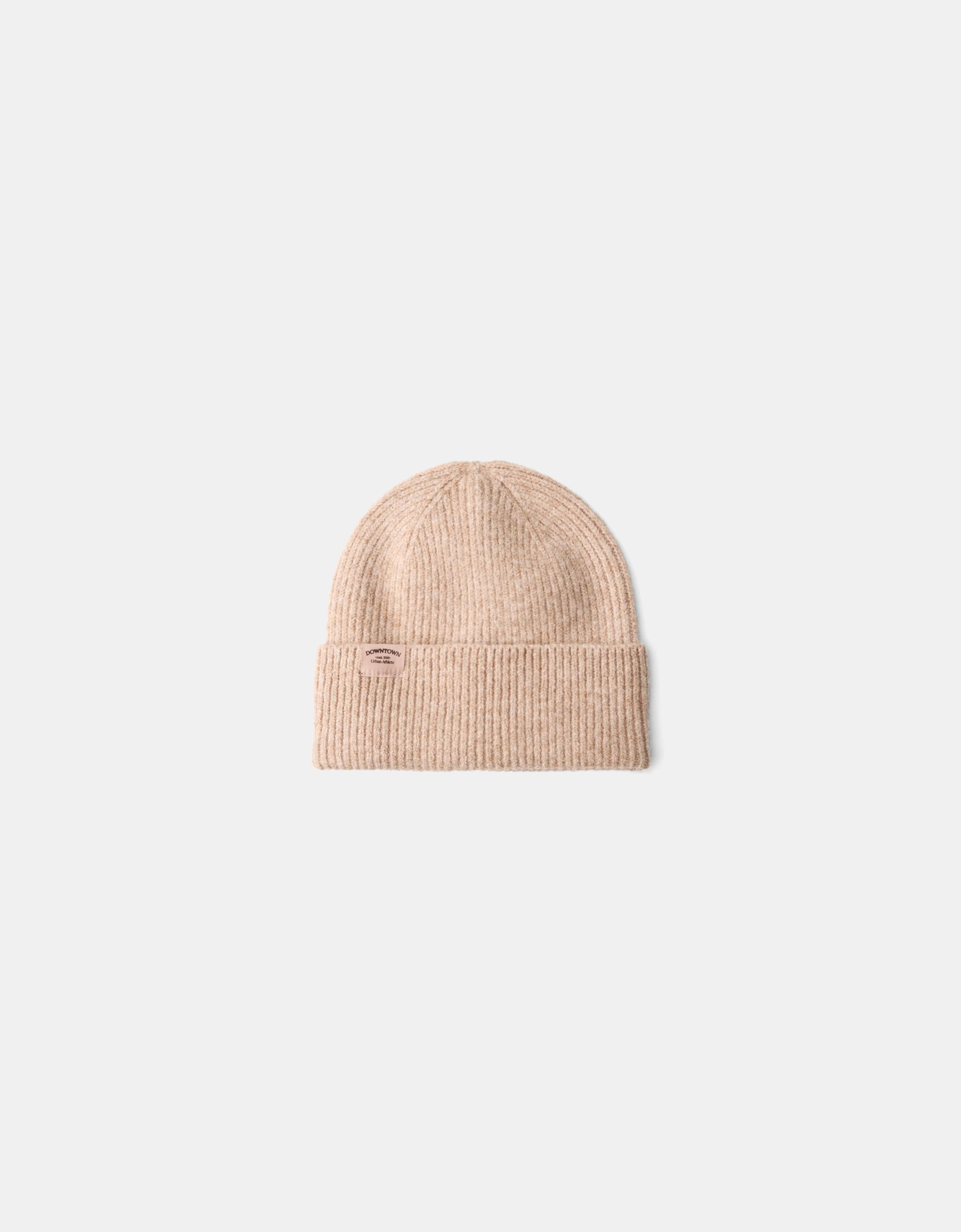 Bershka Beanie Mit Patentmuster Damen Sandfarbe