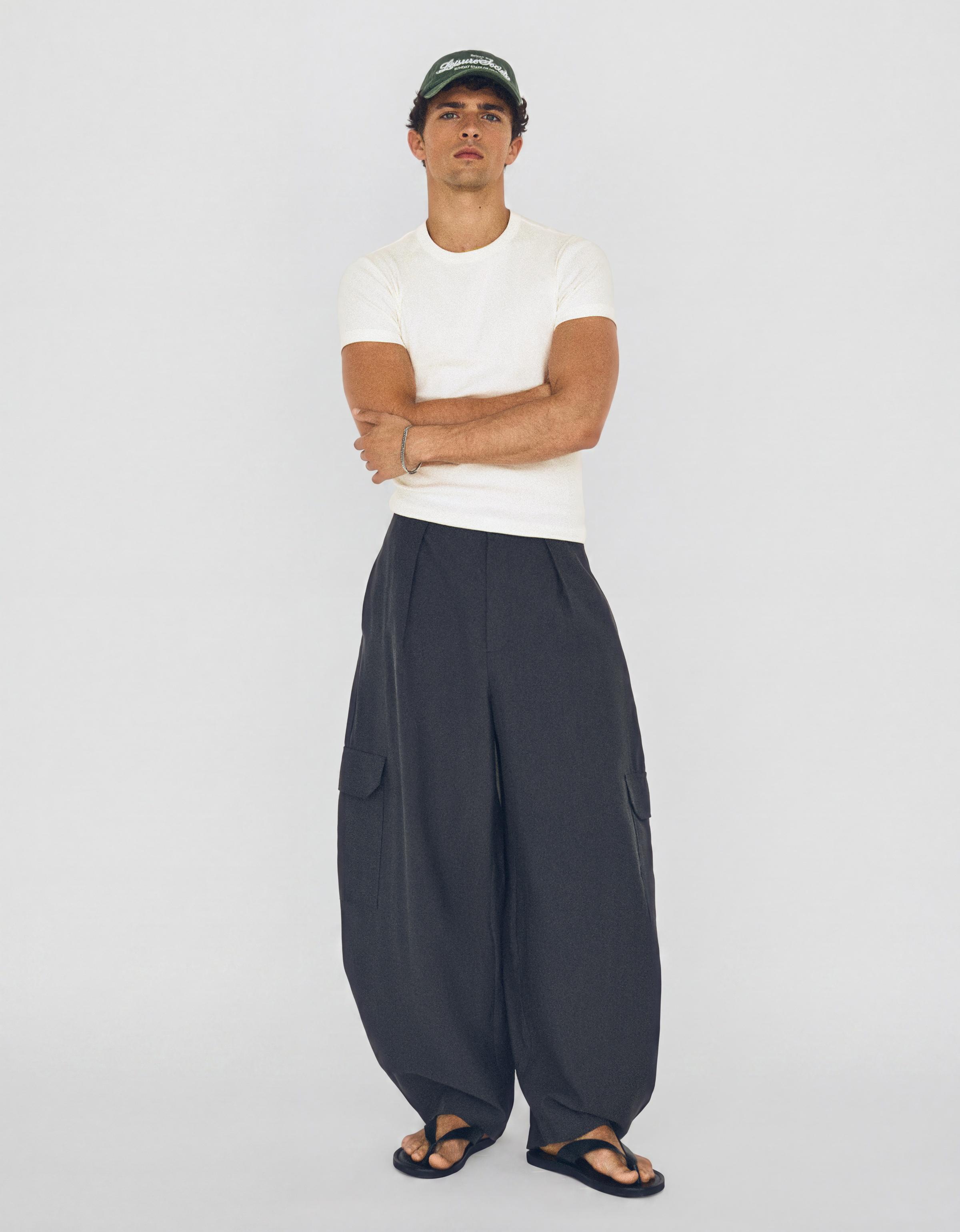 Slim fit ribbed T-shirt — White