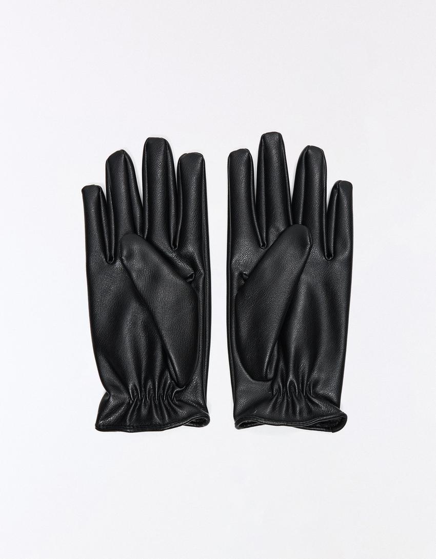 Guantes efecto piel apertura