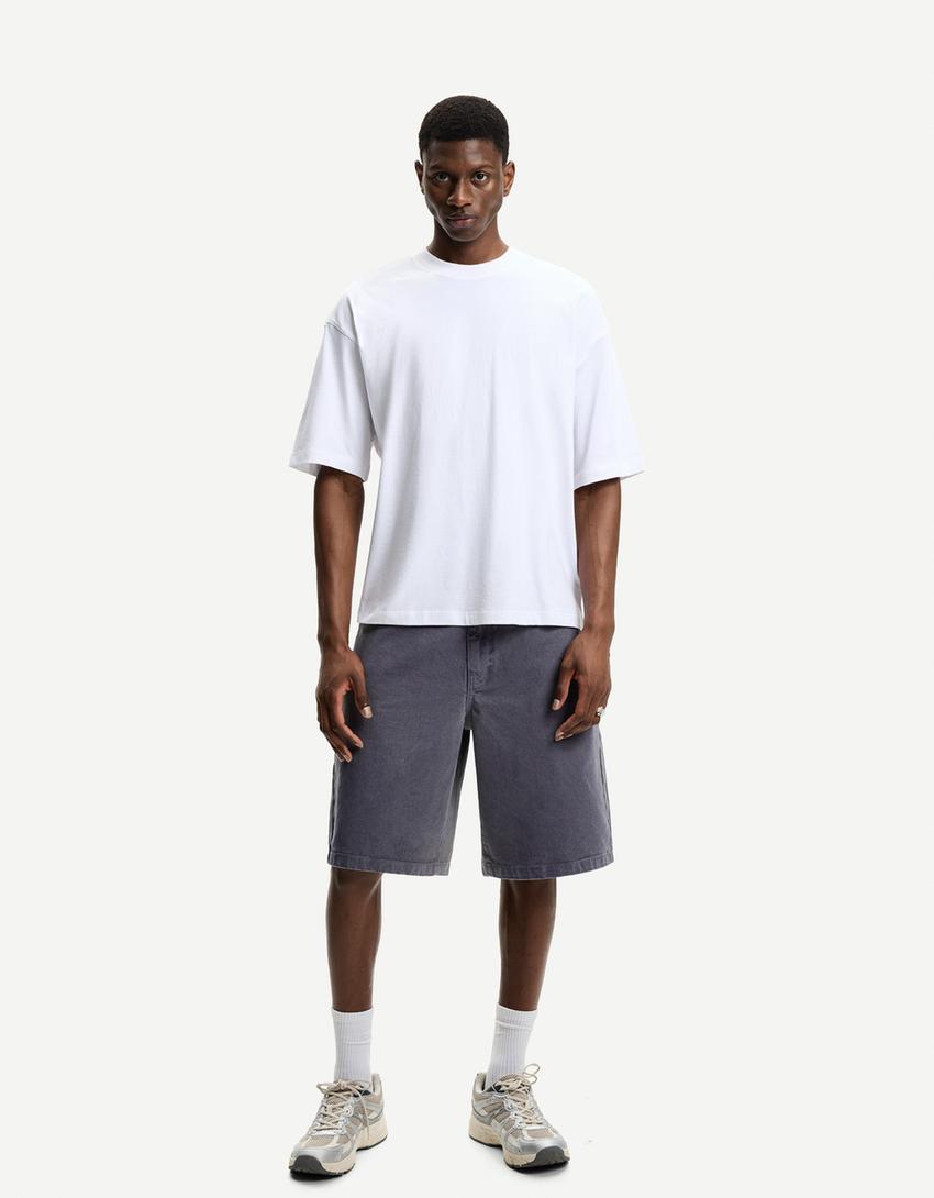 Skater Bermuda shorts-Blue-0