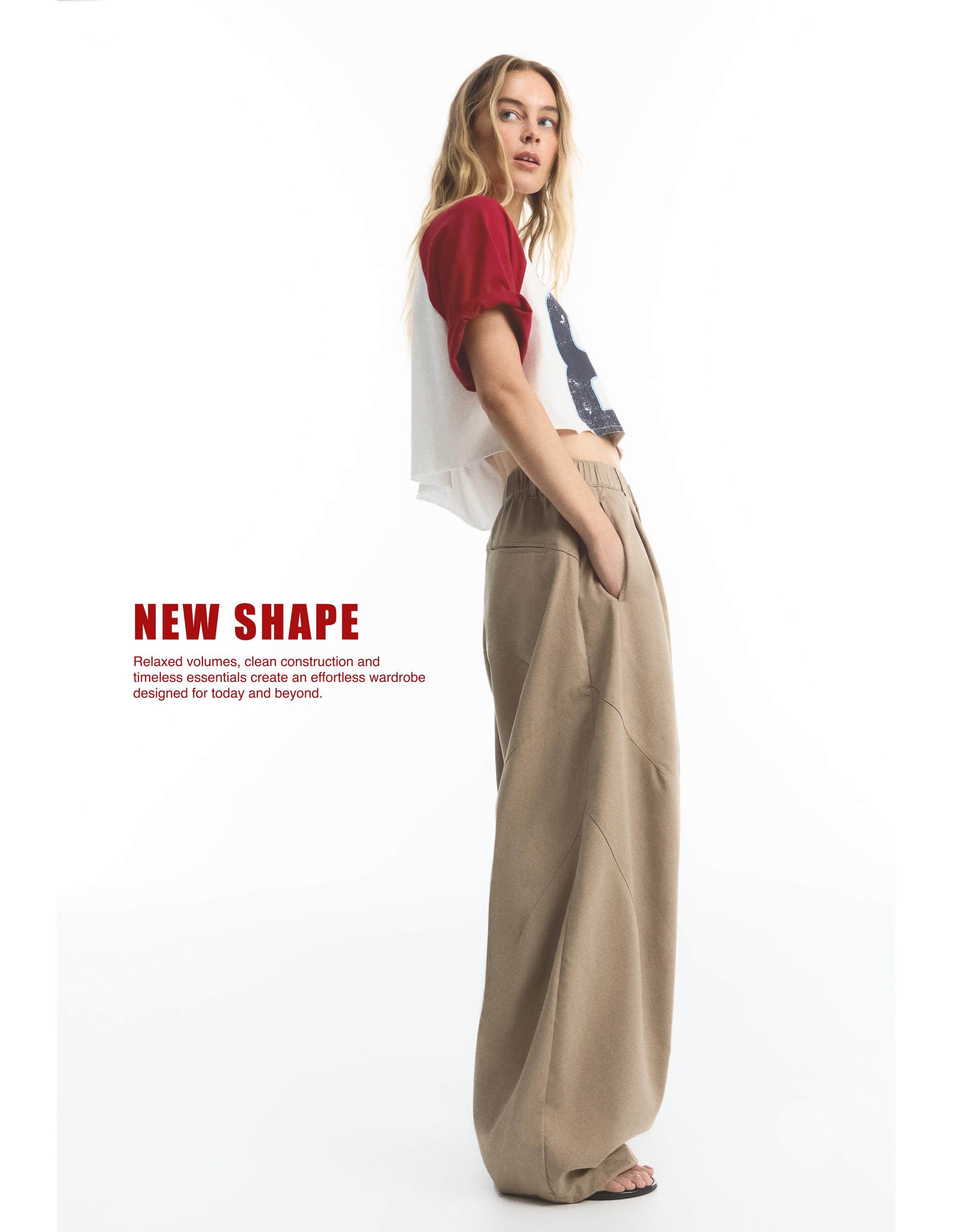 Darted barrel leg trousers — Grey